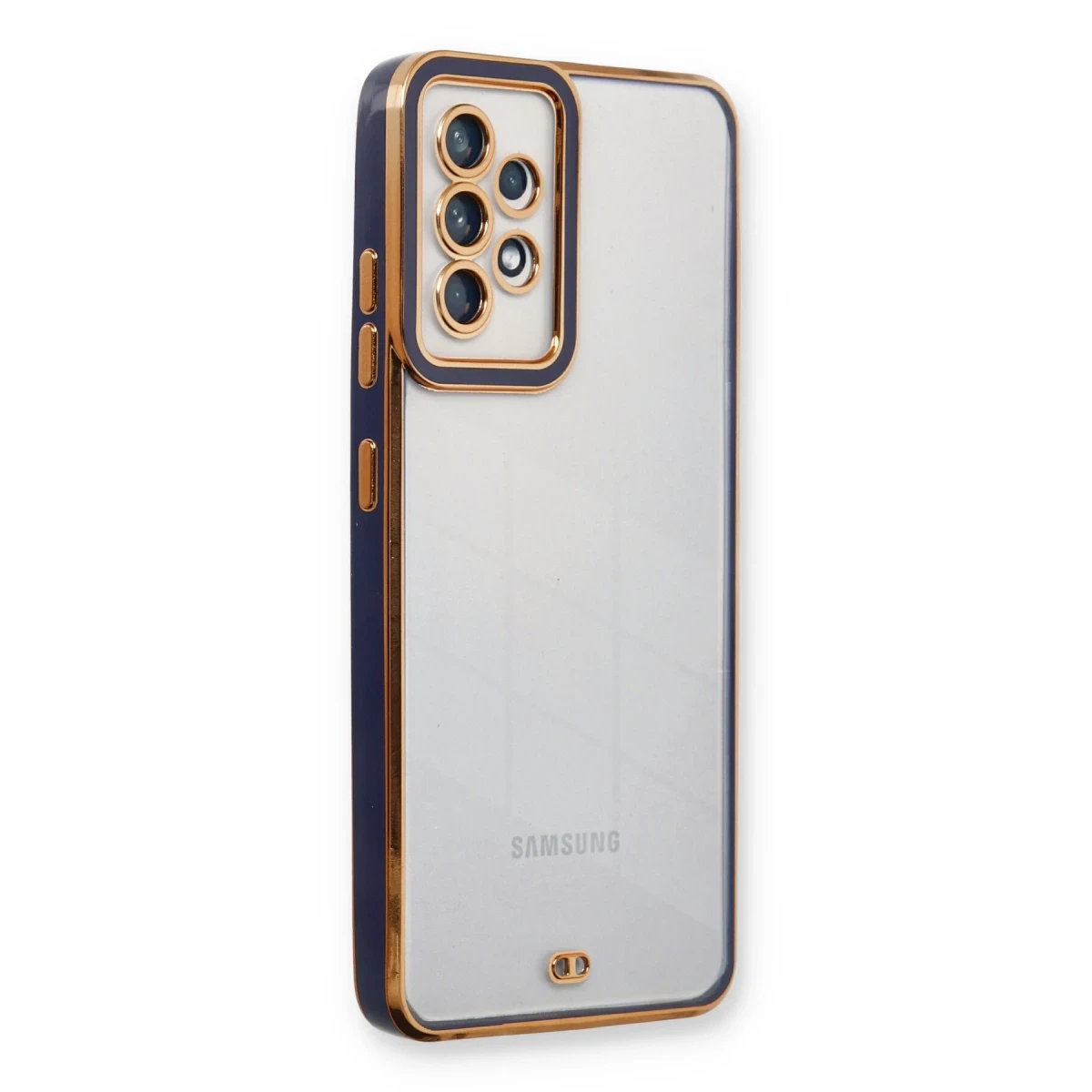 Newface Samsung Galaxy A33 5G Kılıf Liva Lens Silikon - Mavi