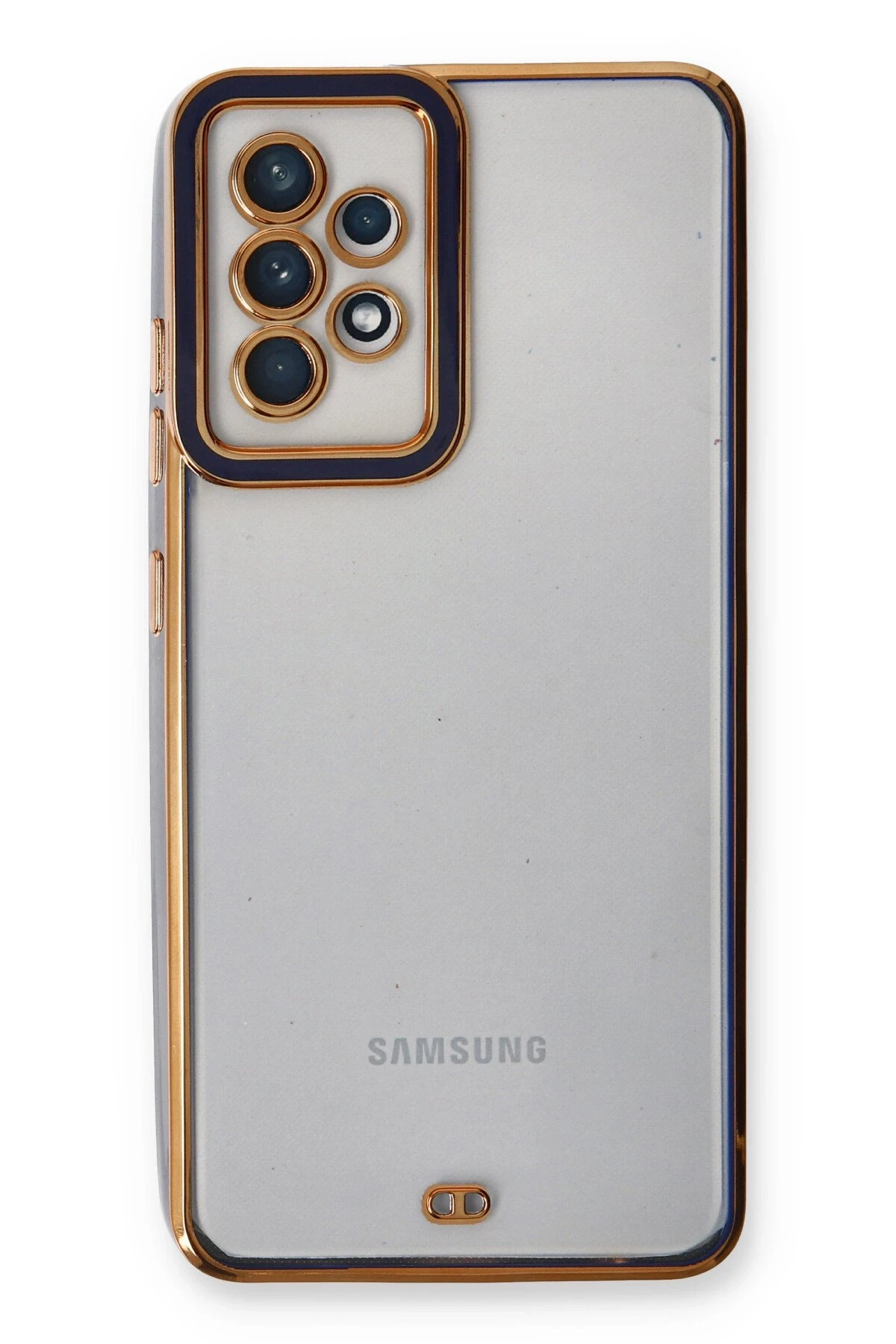 Newface Samsung Galaxy A33 5G Kılıf Liva Lens Silikon - Mavi