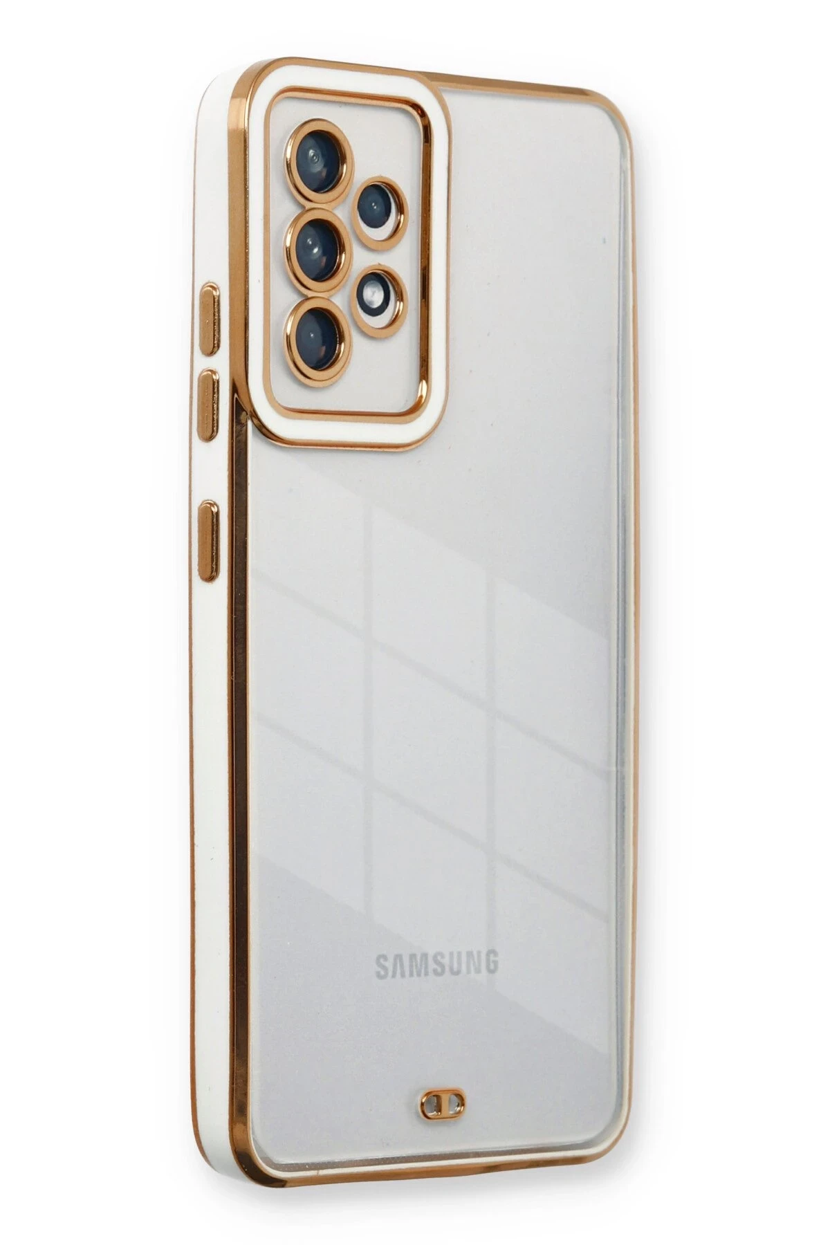 Newface Samsung Galaxy A53 5G Kılıf Liva Lens Silikon - Beyaz