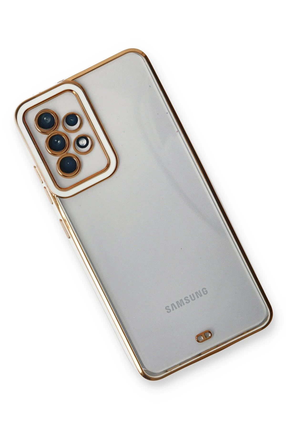 Newface Samsung Galaxy A53 5G Kılıf Liva Lens Silikon - Beyaz