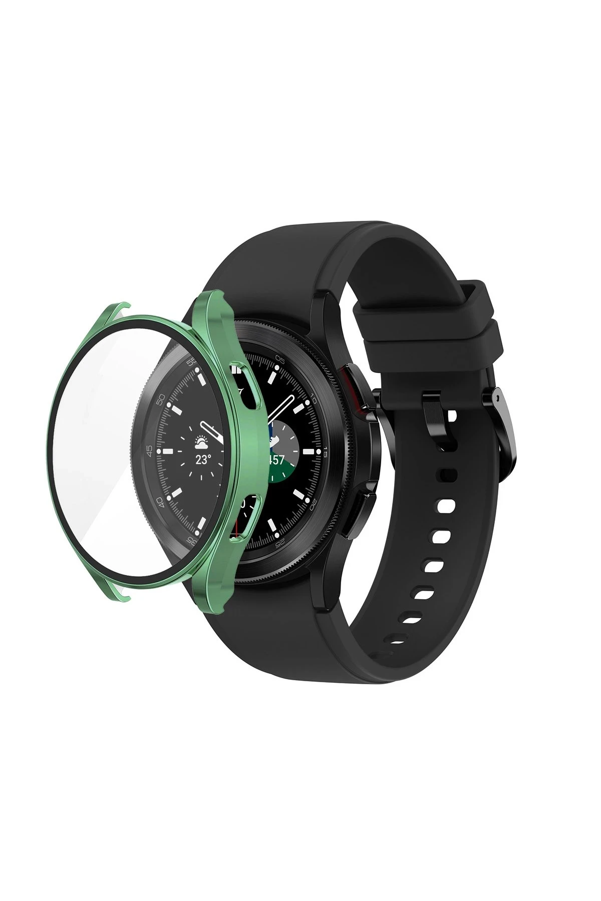 Newface Watch 5 44mm Wall Camlı Kasa Ekran Koruyucu - Koyu Yeşil