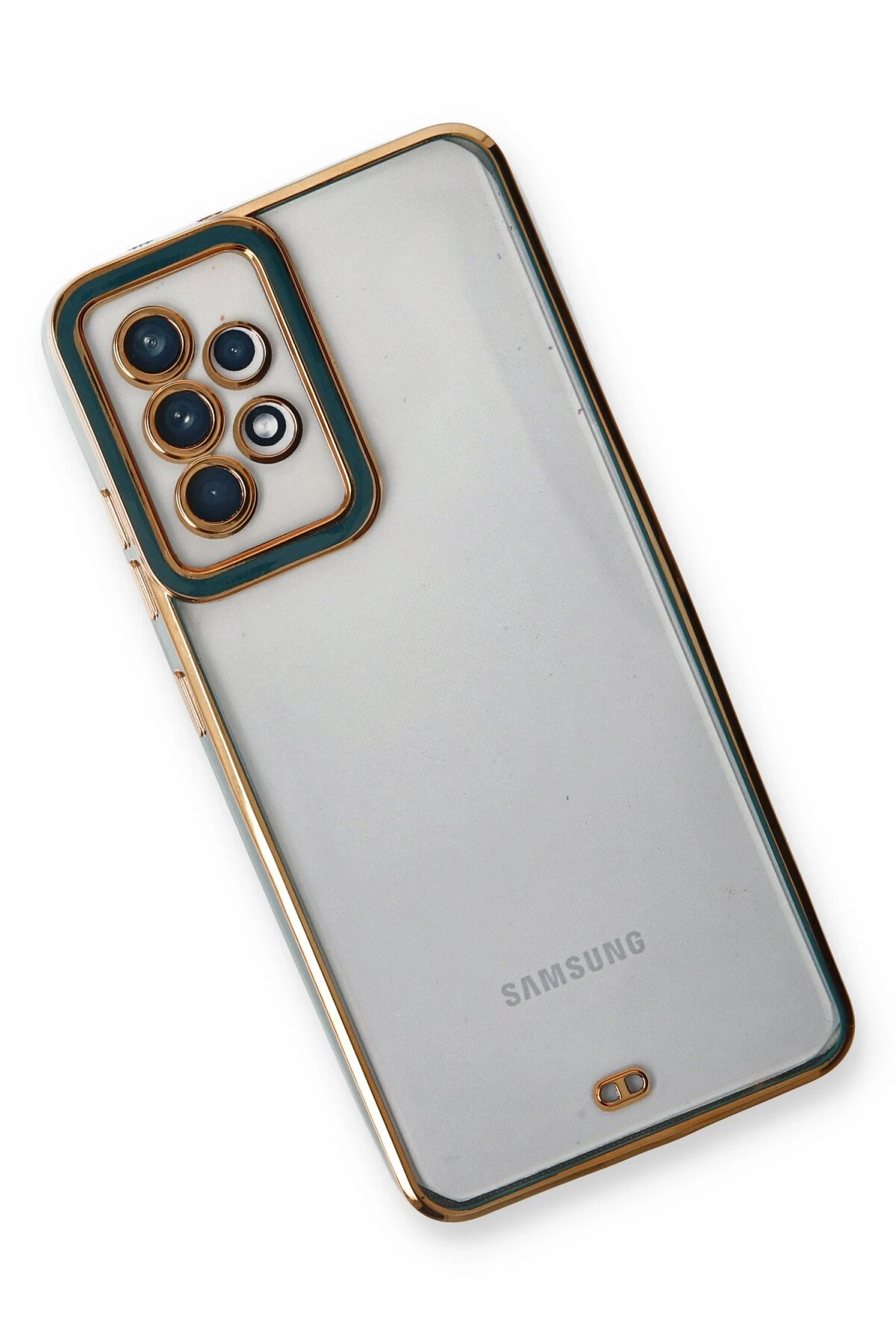 Newface Samsung Galaxy A53 5G Kılıf Liva Lens Silikon - Yeşil