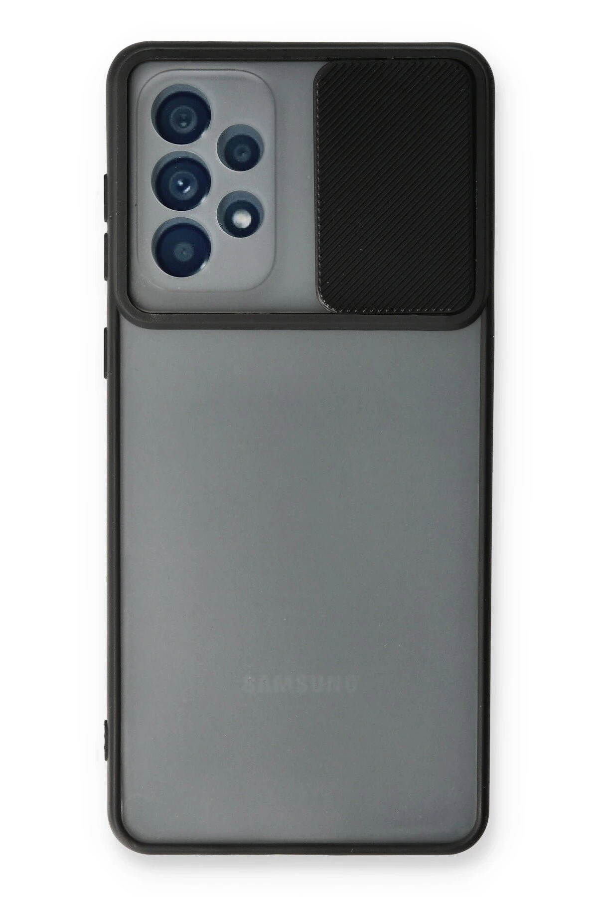 Newface Samsung Galaxy A33 5G Kılıf Palm Buzlu Kamera Sürgülü Silikon - Siyah