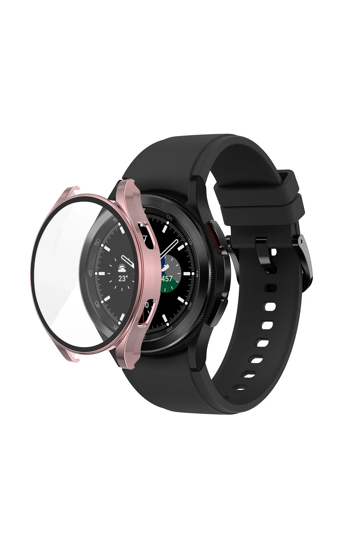 Newface Watch 5 44mm Wall Camlı Kasa Ekran Koruyucu - Rose Gold