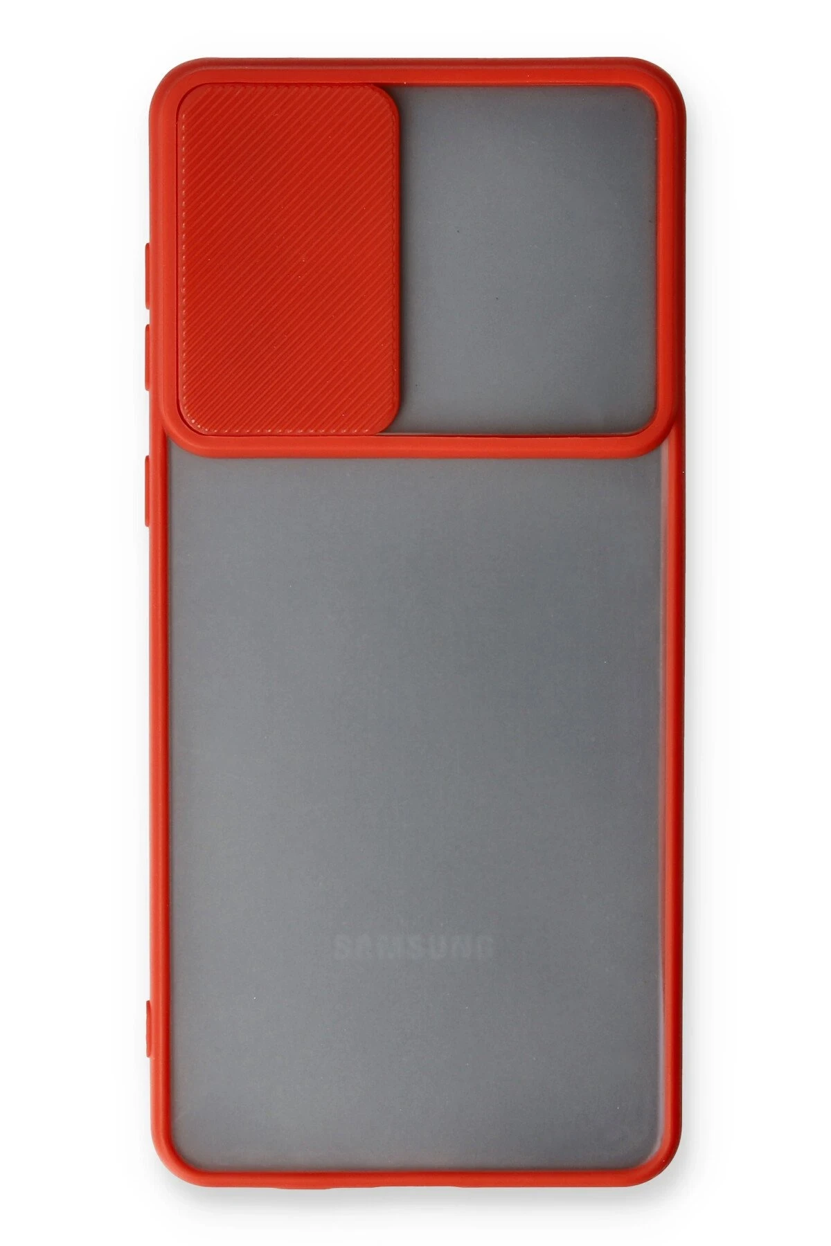 Newface Samsung Galaxy A33 5G Kılıf Palm Buzlu Kamera Sürgülü Silikon - Kırmızı