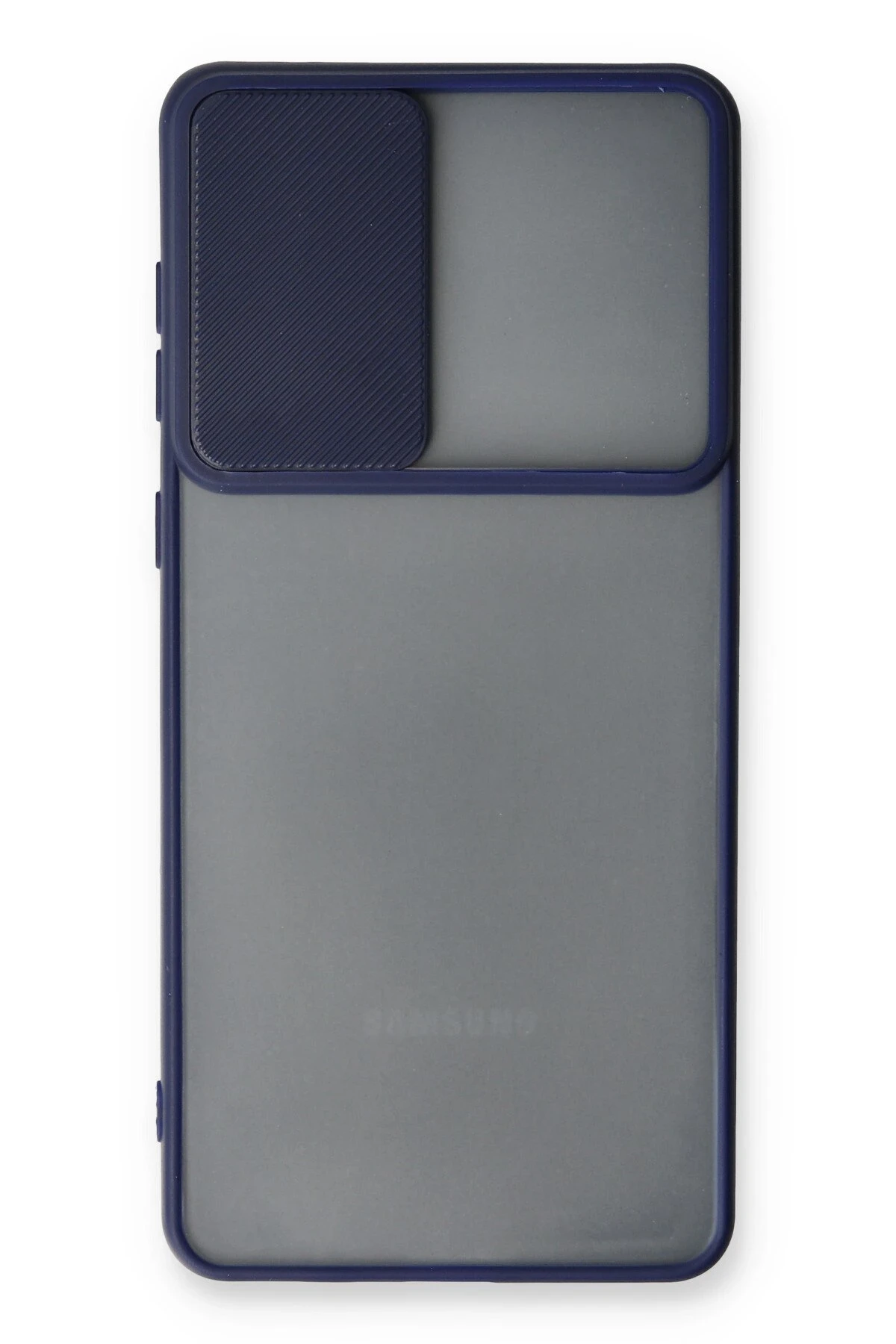 Newface Samsung Galaxy A53 5G Kılıf Palm Buzlu Kamera Sürgülü Silikon - Lacivert