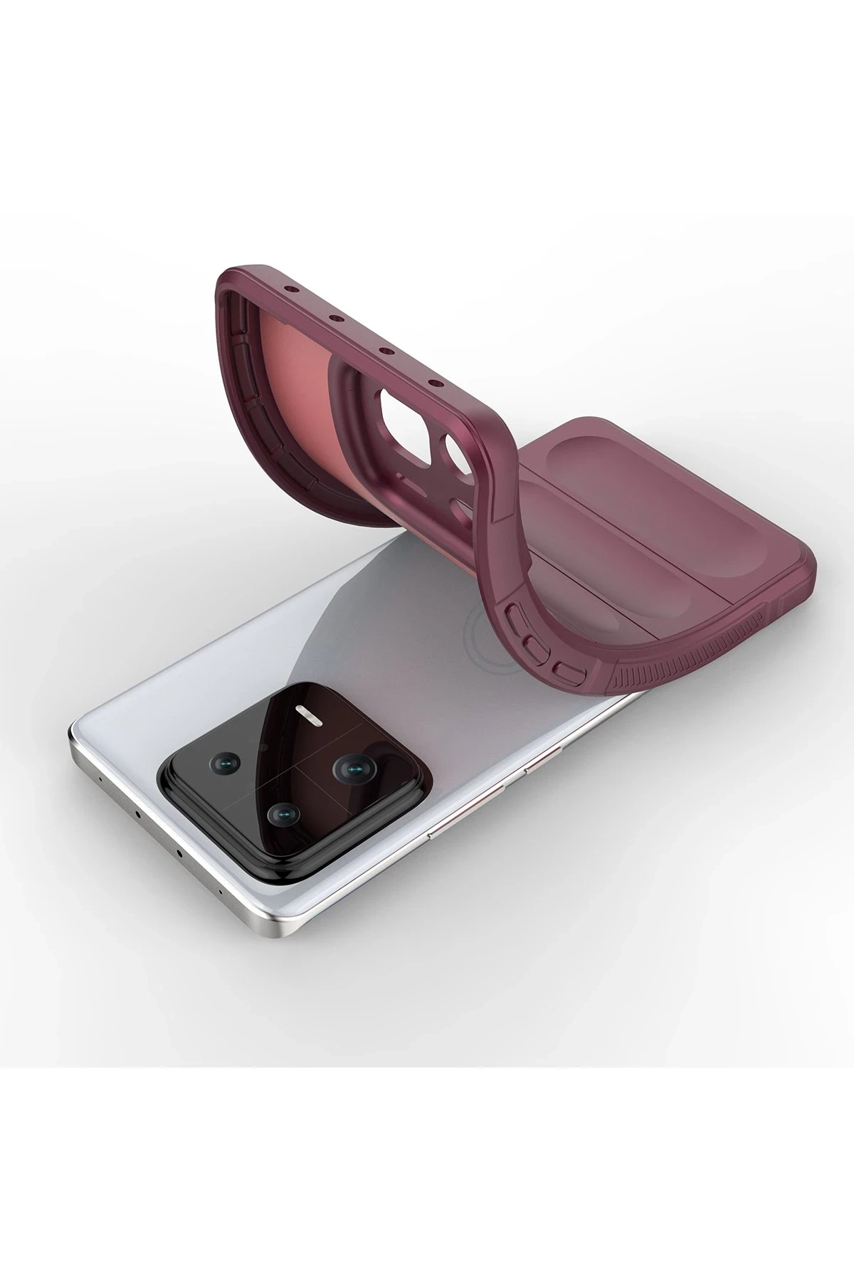 Newface Xiaomi Mi 13 Kılıf Optimum Silikon - Bordo