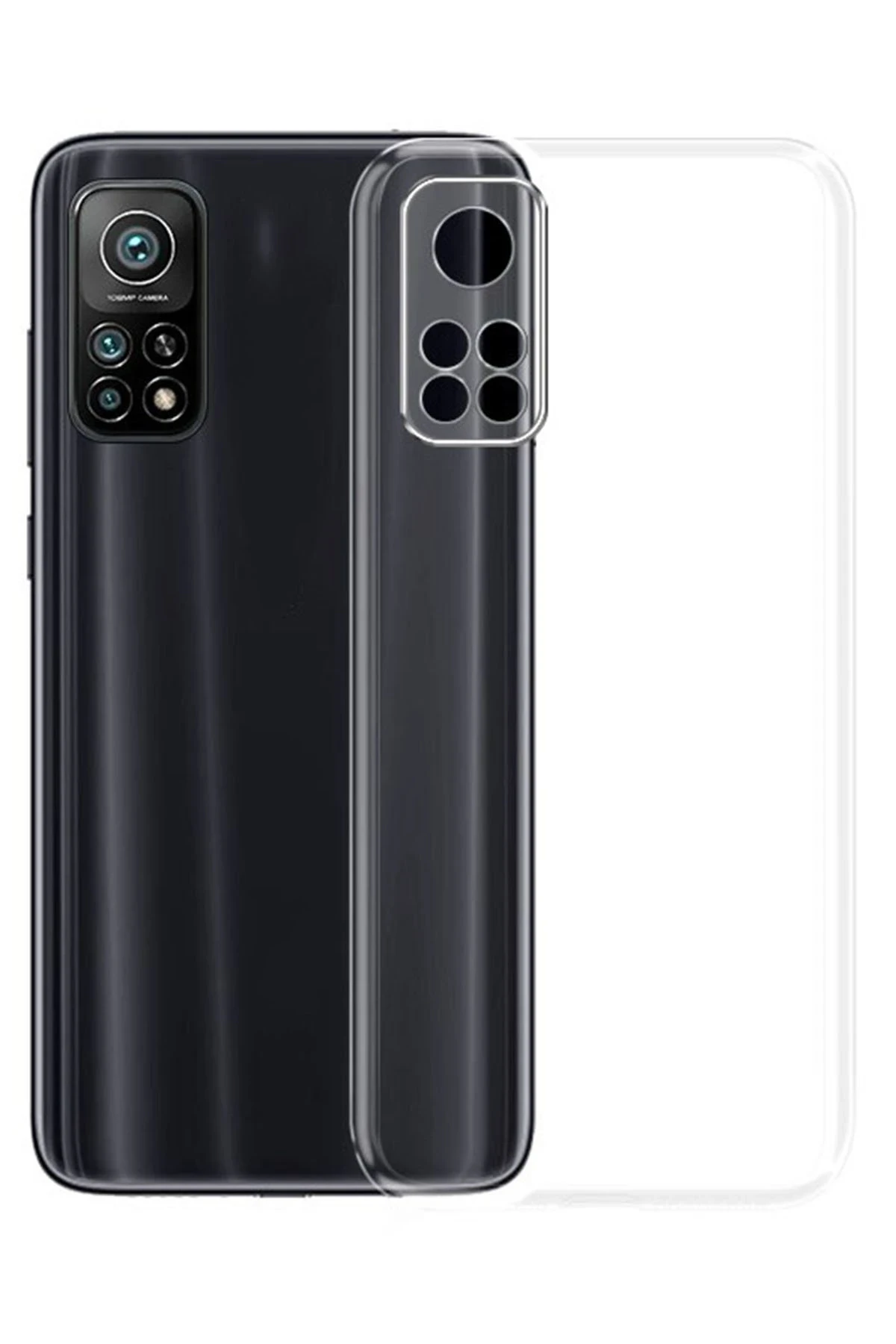Newface Xiaomi Mi 10T Kılıf Lüx Şeffaf Silikon - Şeffaf