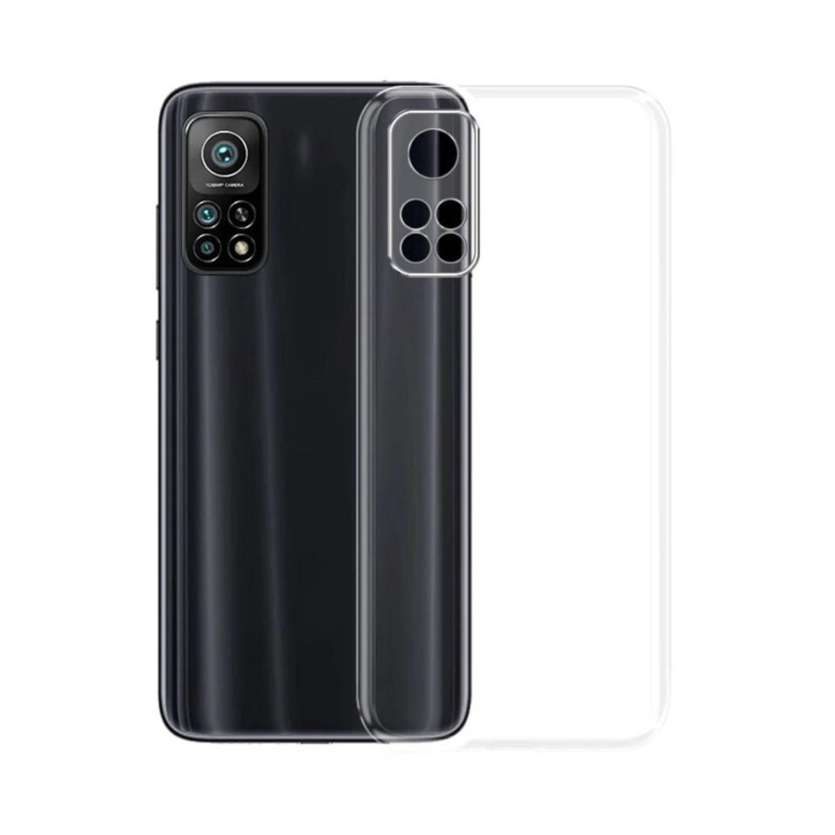 Newface Xiaomi Mi 10T Kılıf Lüx Şeffaf Silikon - Şeffaf