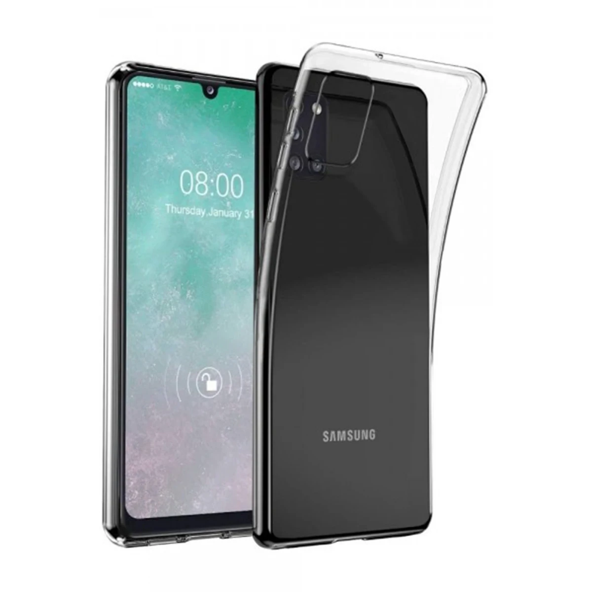 Newface Samsung Galaxy A31 Kılıf Lüx Şeffaf Silikon