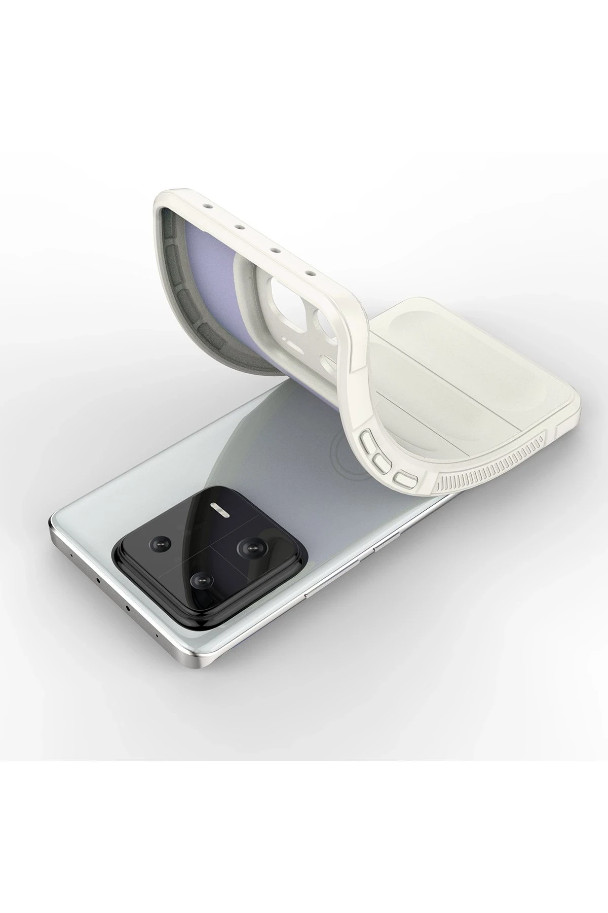 Newface Xiaomi Mi 13 Pro Kılıf Optimum Silikon - Krem