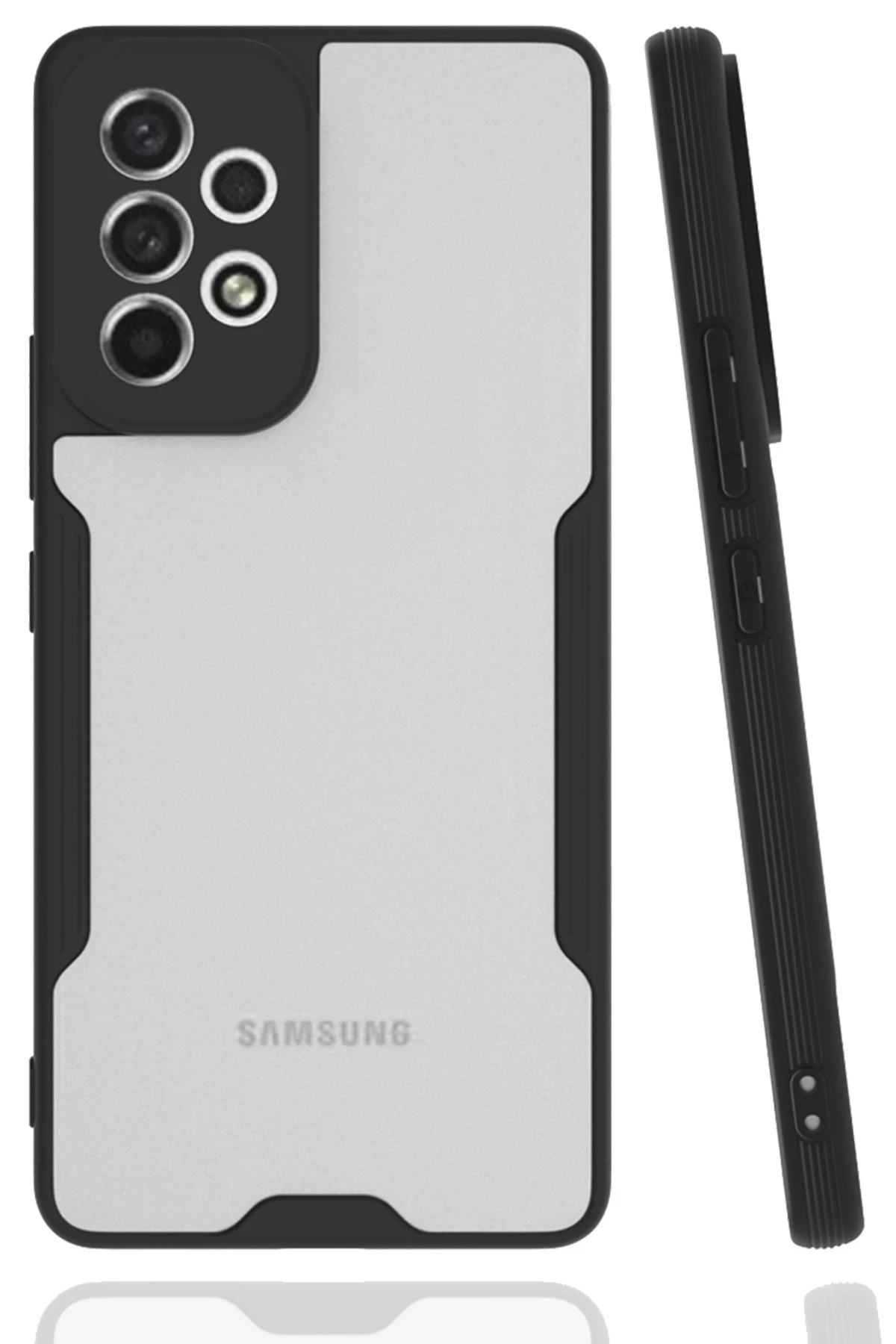 Newface Samsung Galaxy A33 5G Kılıf Platin Silikon - Siyah