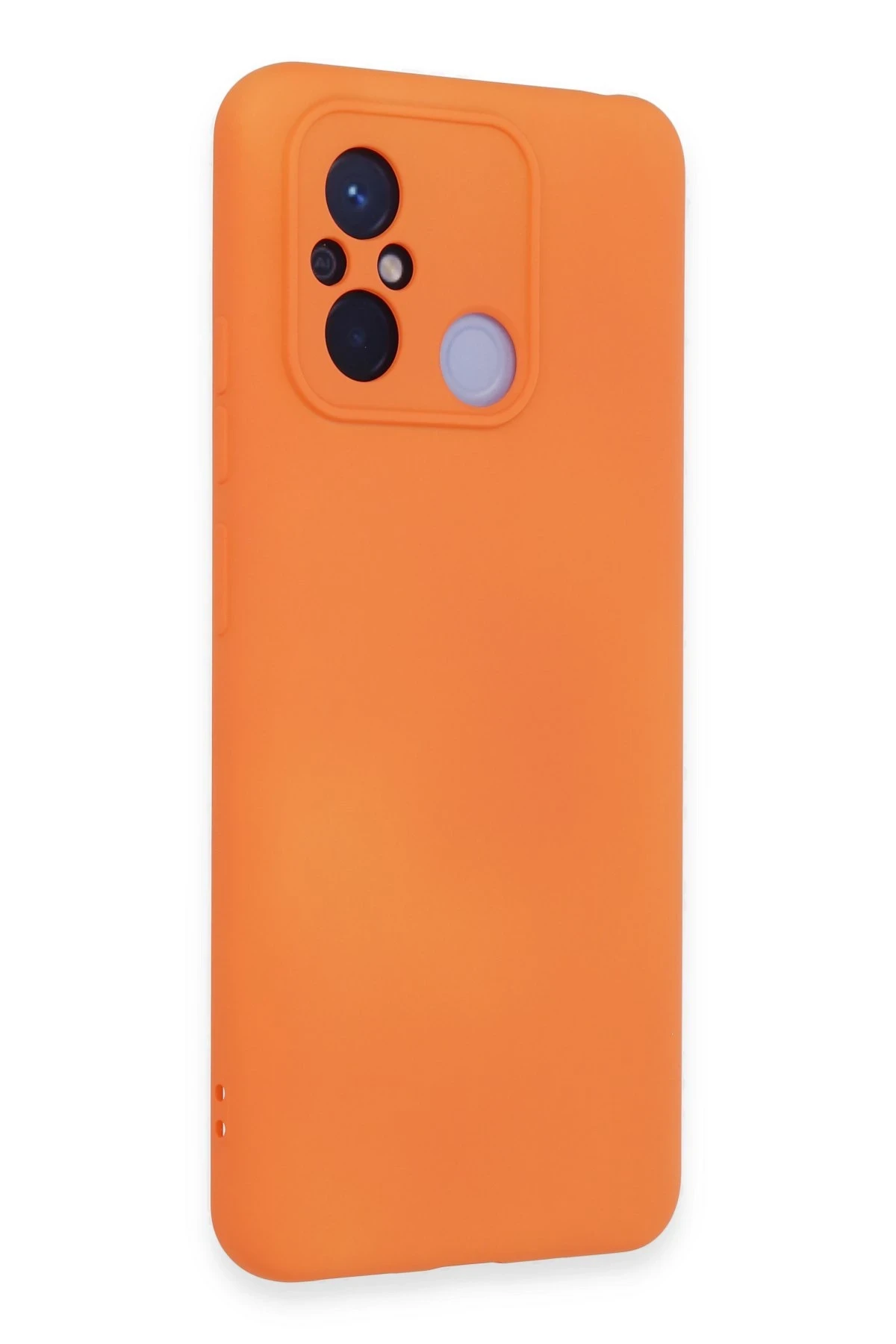 Newface Xiaomi Redmi 12C Kılıf Nano içi Kadife Silikon - Turuncu