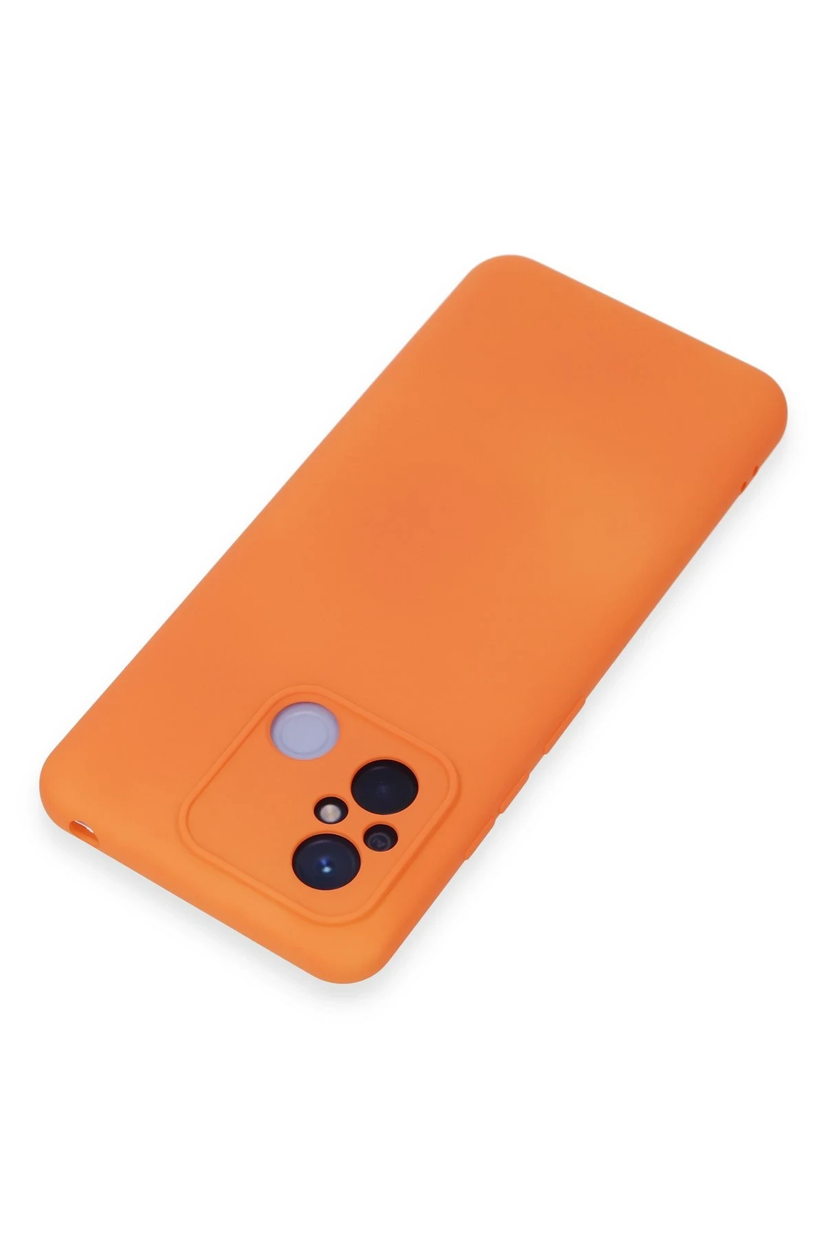 Newface Xiaomi Redmi 12C Kılıf Nano içi Kadife Silikon - Turuncu
