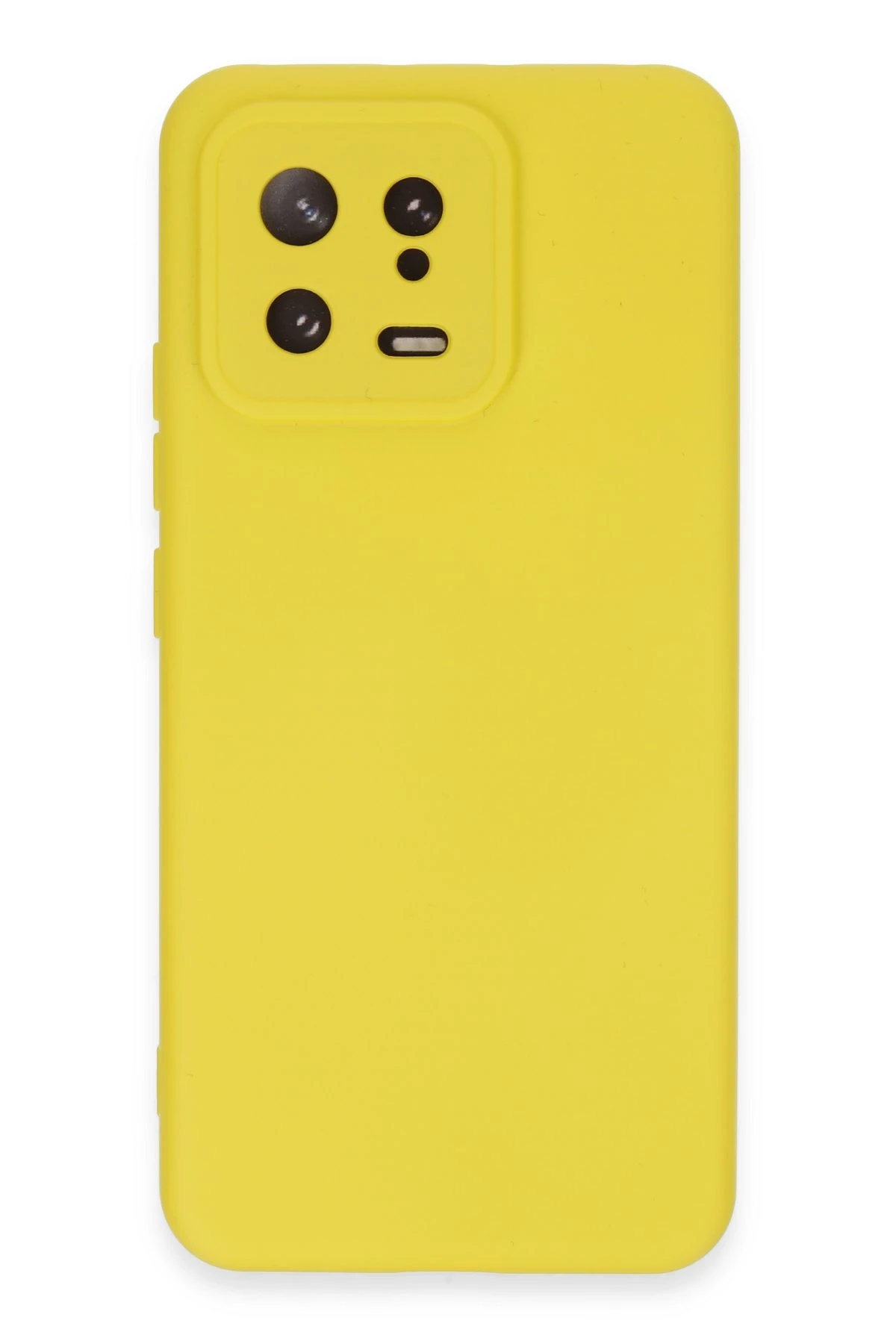 Newface Xiaomi Mi 13 Kılıf Nano içi Kadife Silikon - Sarı