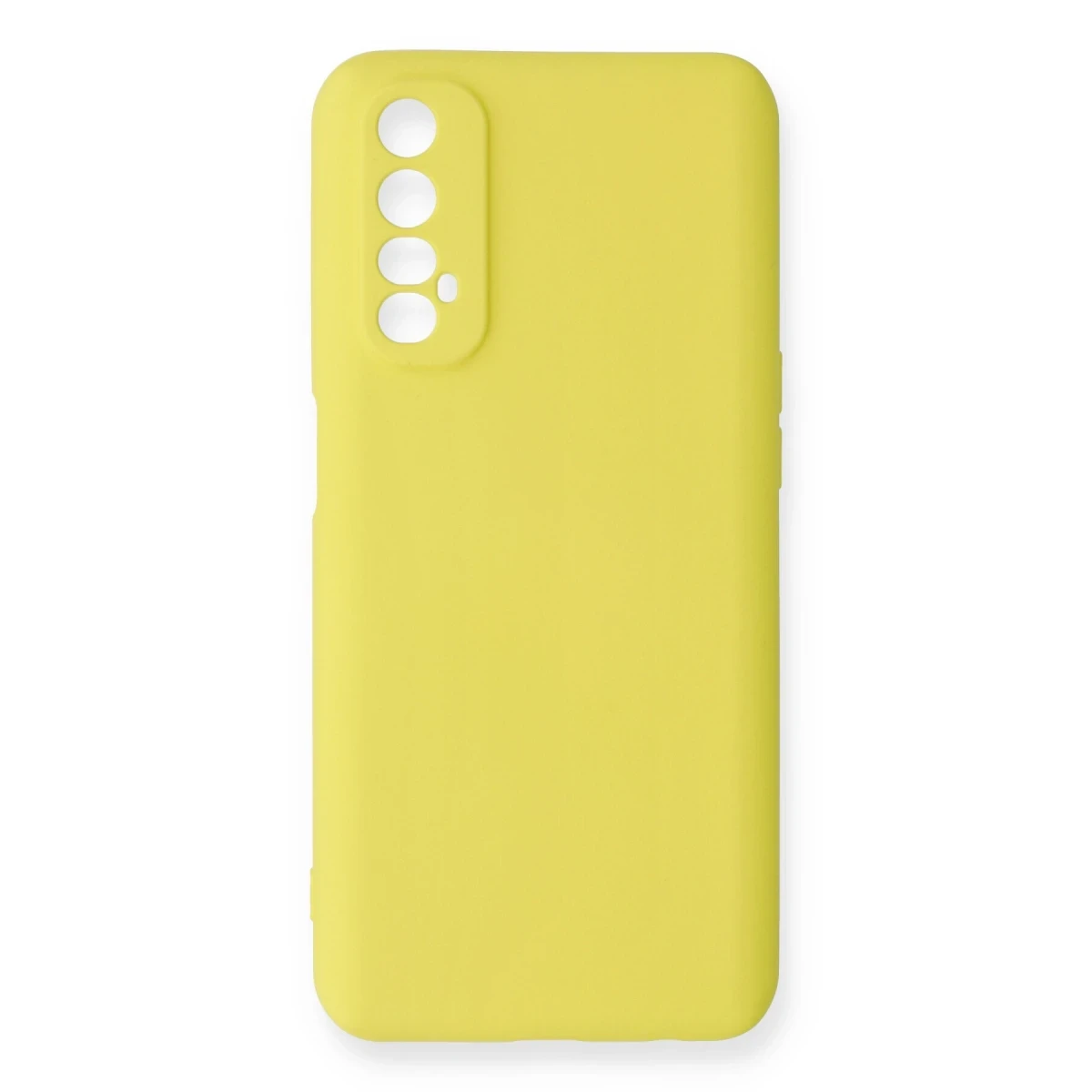 Newface Realme 7 Kılıf Nano içi Kadife Silikon - Sarı