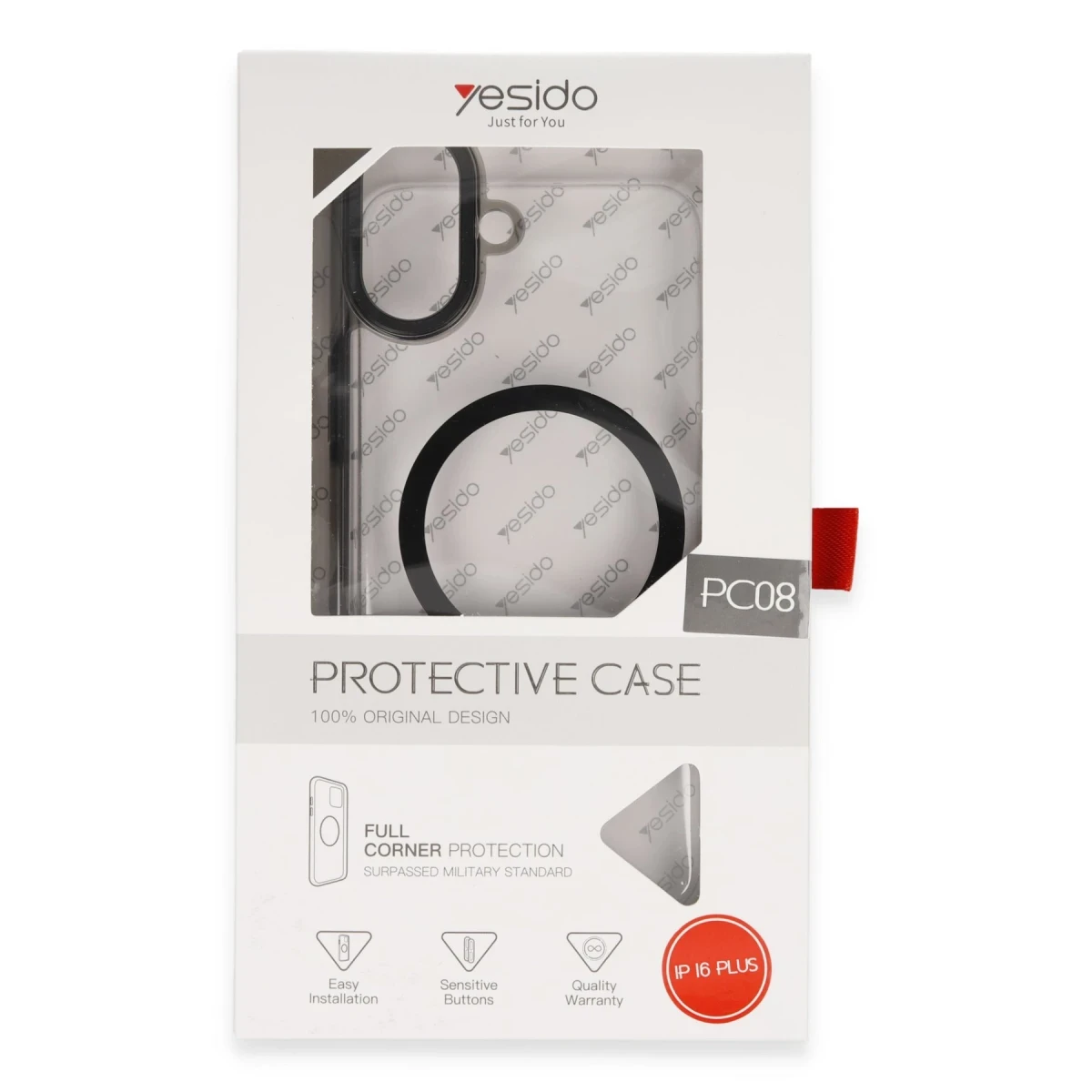 Yesido Apple iPhone 16 Plus PC08 Izzy Magsafe Kapak - Şeffaf
