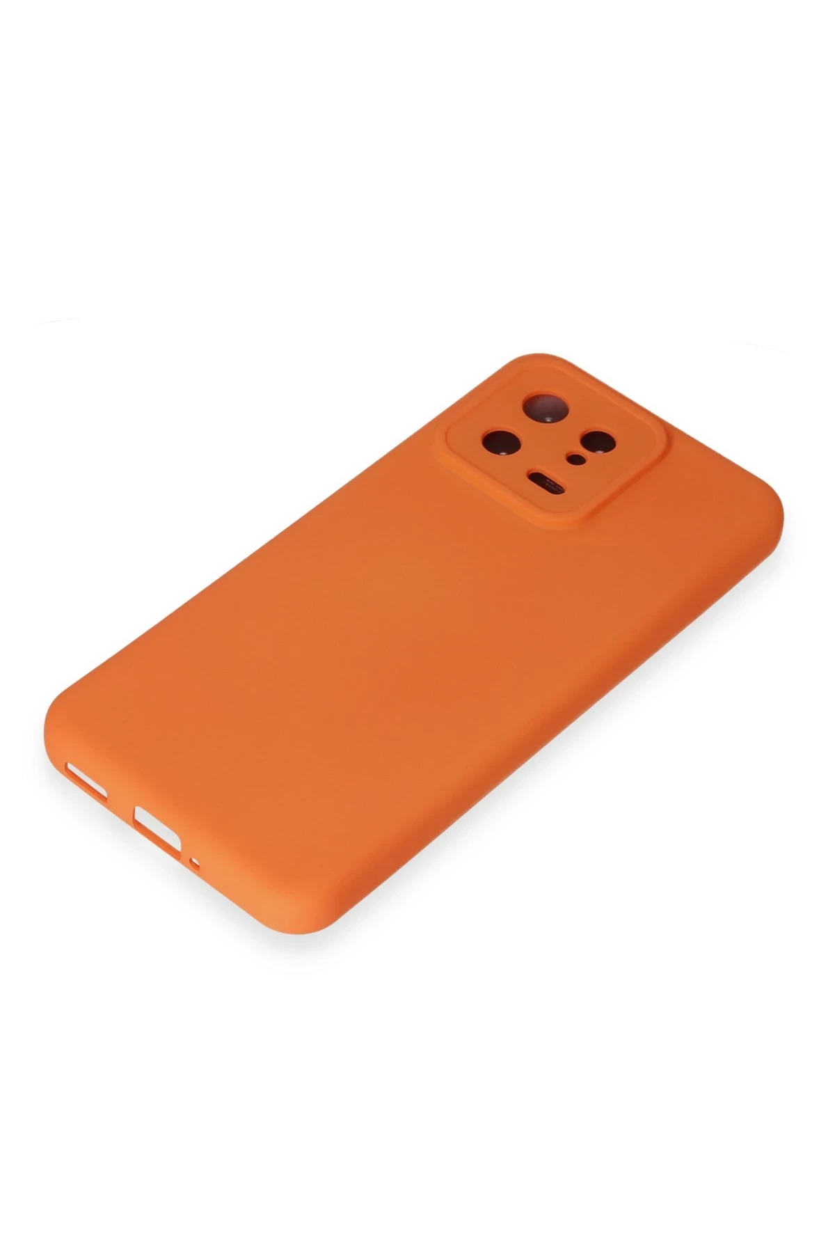Newface Xiaomi Mi 13 Kılıf Nano içi Kadife Silikon - Turuncu