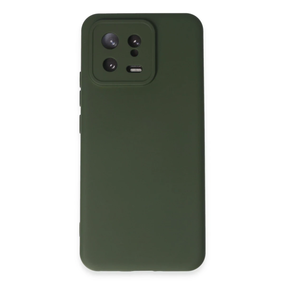 Newface Xiaomi Mi 13 Kılıf Nano içi Kadife Silikon - Koyu Yeşil