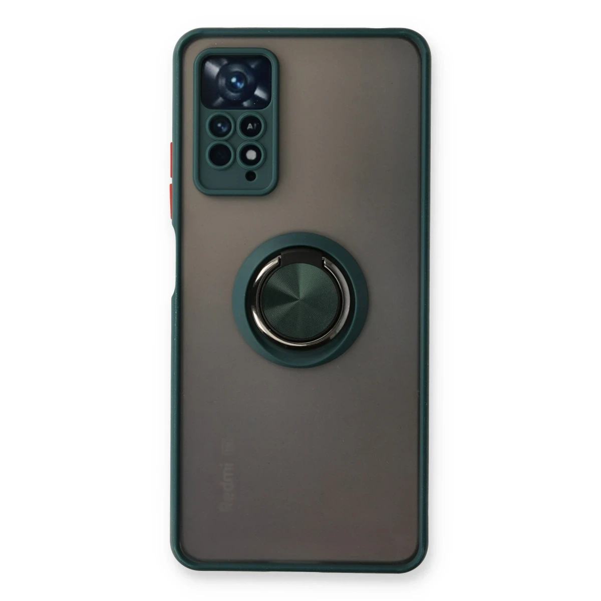 Newface Xiaomi Redmi Note 11 Pro Kılıf Montreal Yüzüklü Silikon Kapak - Yeşil