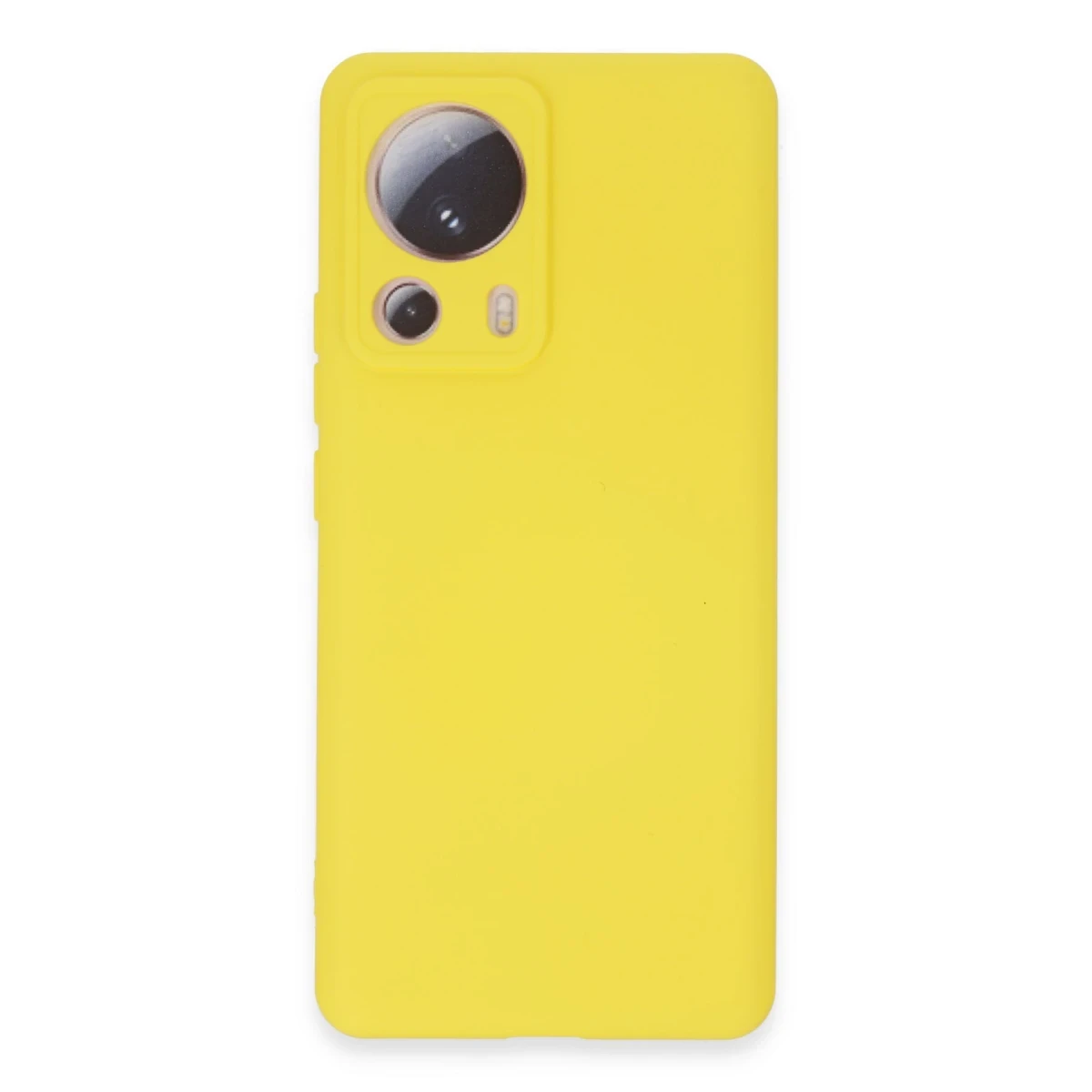 Newface Xiaomi Mi 13 Lite Kılıf Nano içi Kadife Silikon - Sarı