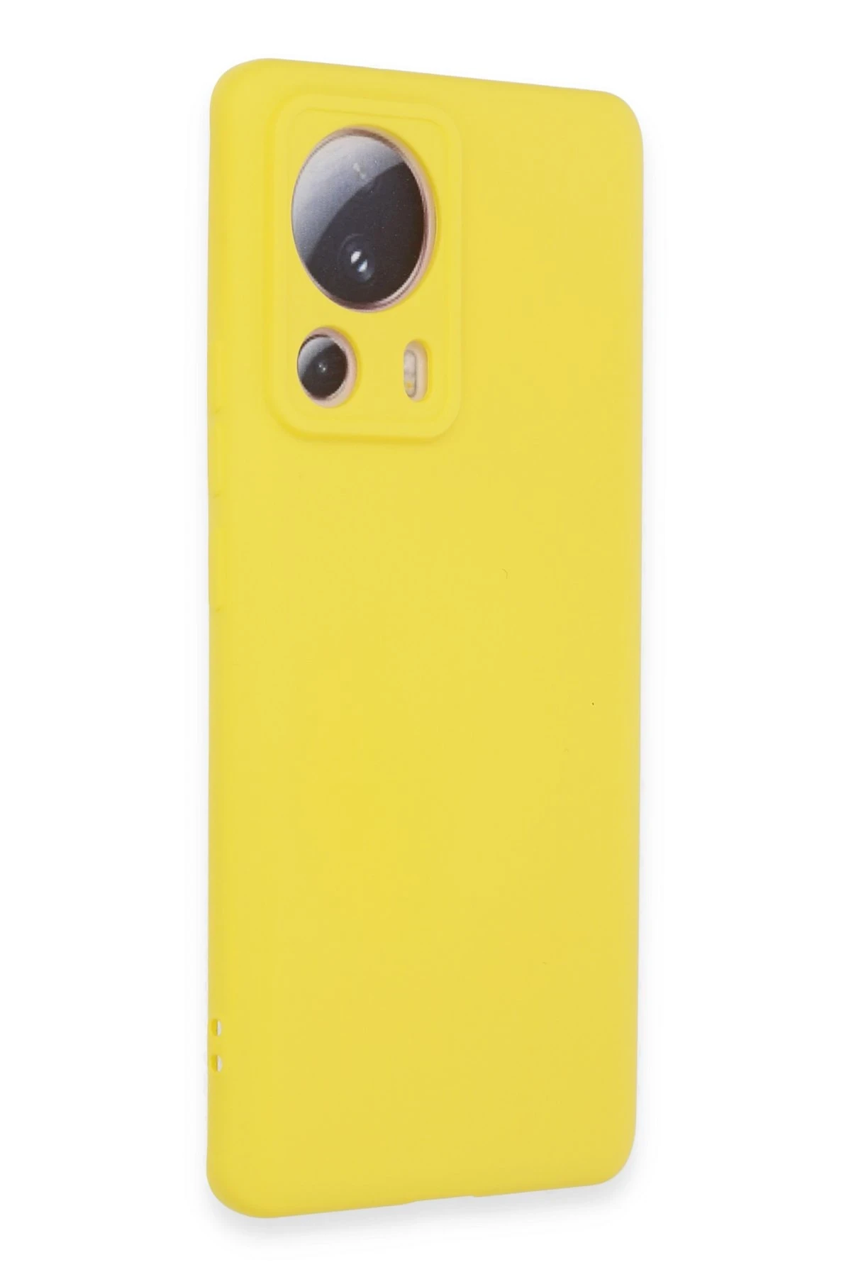 Newface Xiaomi Mi 13 Lite Kılıf Nano içi Kadife Silikon - Sarı
