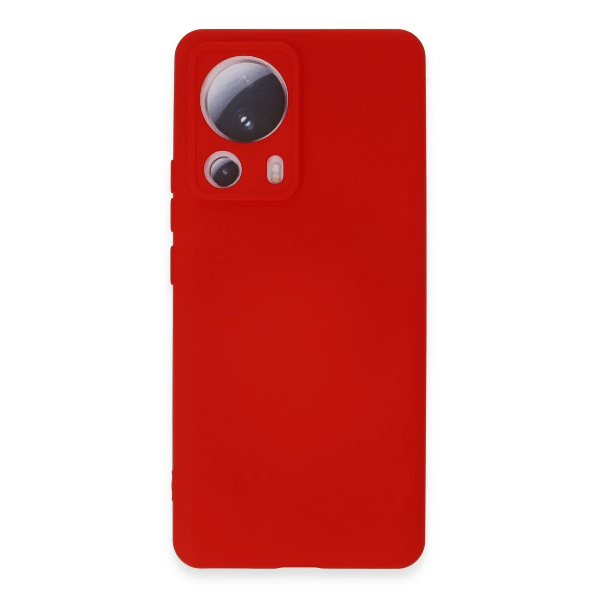 Newface Xiaomi Mi 13 Lite Kılıf Nano içi Kadife Silikon - Kırmızı