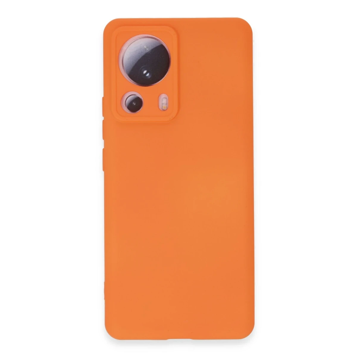 Newface Xiaomi Mi 13 Lite Kılıf Nano içi Kadife Silikon - Turuncu