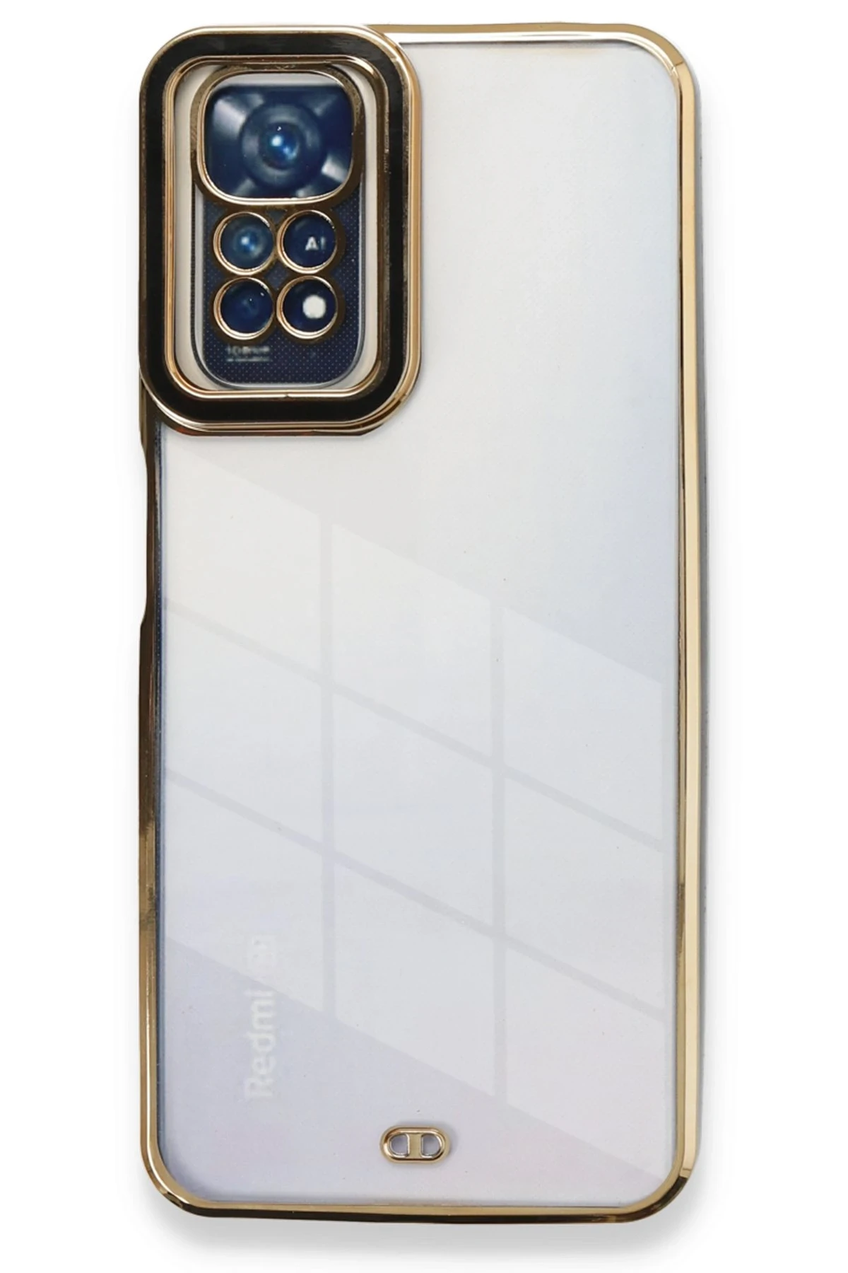 Newface Xiaomi Redmi Note 11 Kılıf Liva Lens Silikon - Siyah