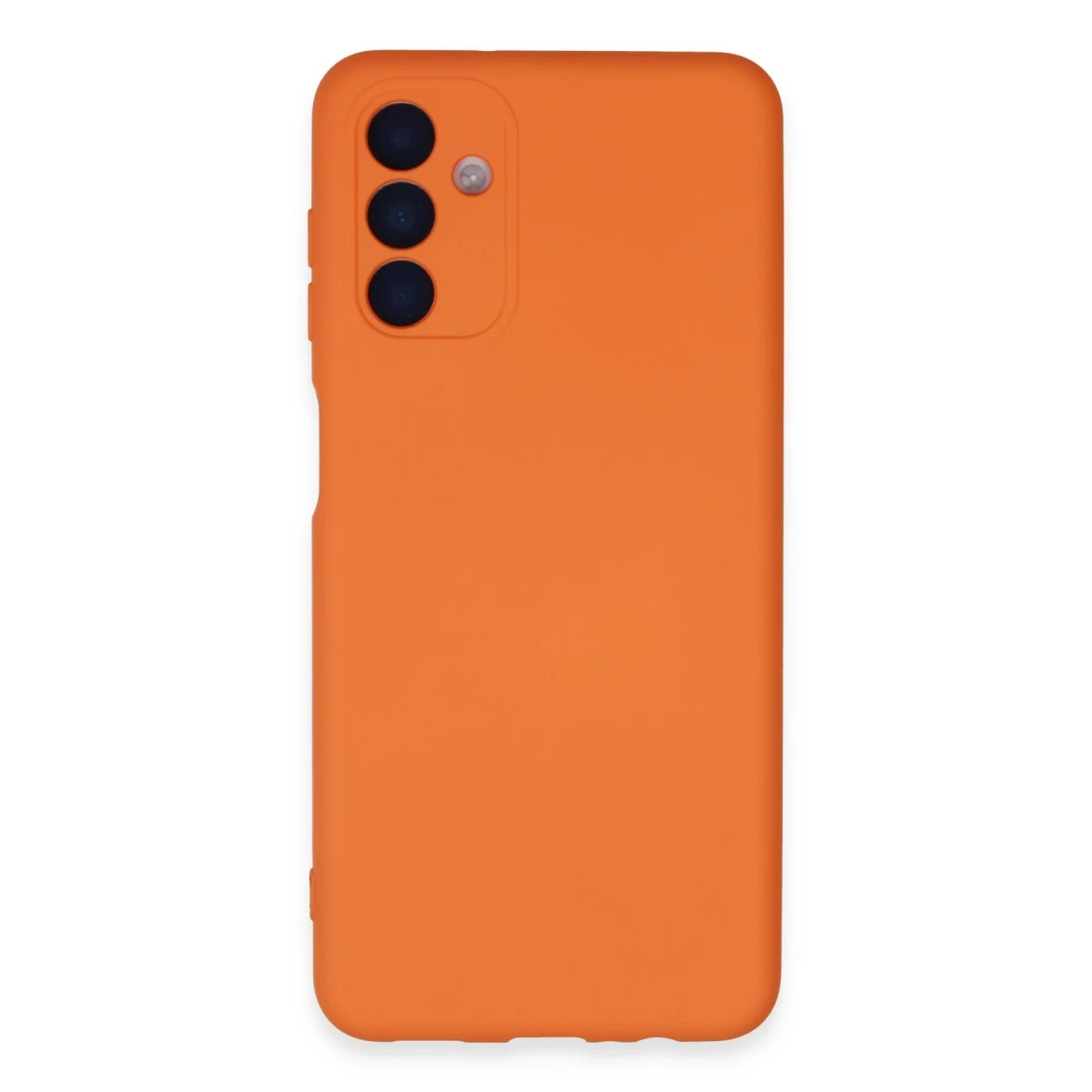 Newface Samsung Galaxy A24 4G Kılıf Nano içi Kadife Silikon - Turuncu