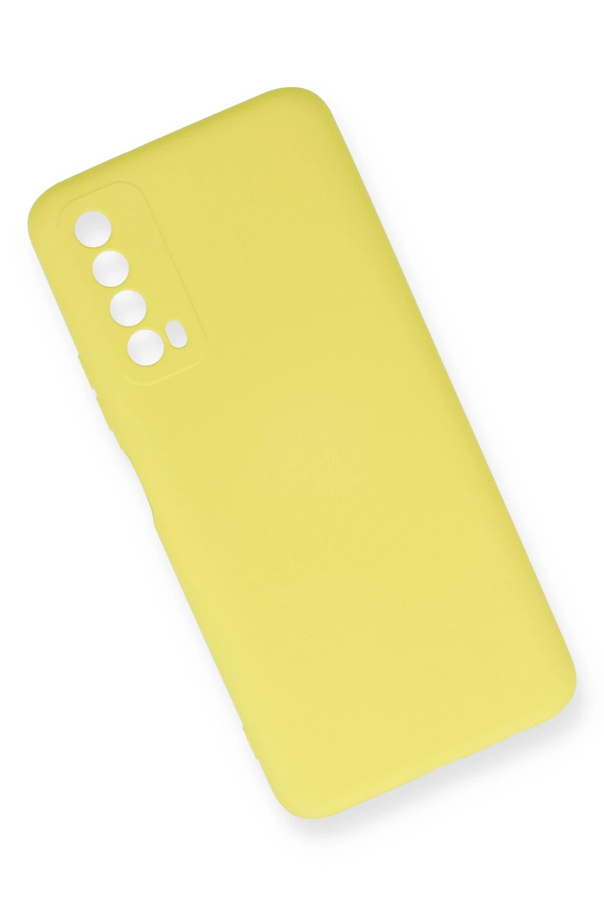 Newface Huawei P Smart 2021 Kılıf Nano içi Kadife Silikon - Sarı