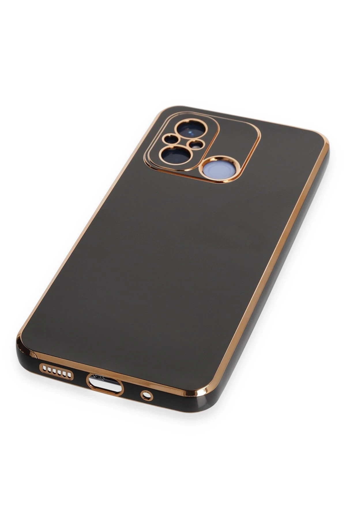 Newface Xiaomi Redmi 12C Kılıf Volet Silikon - Siyah