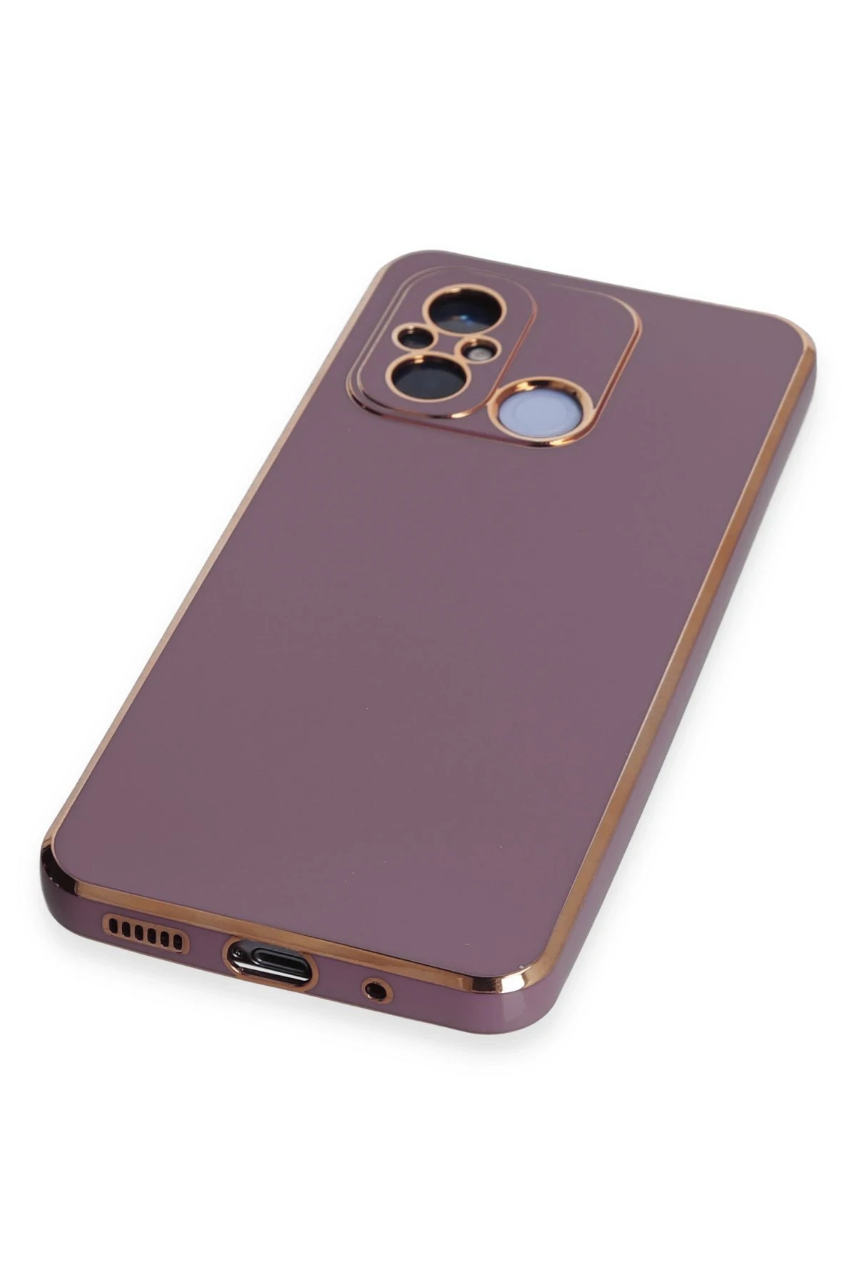 Newface Xiaomi Redmi 12C Kılıf Volet Silikon - Mor
