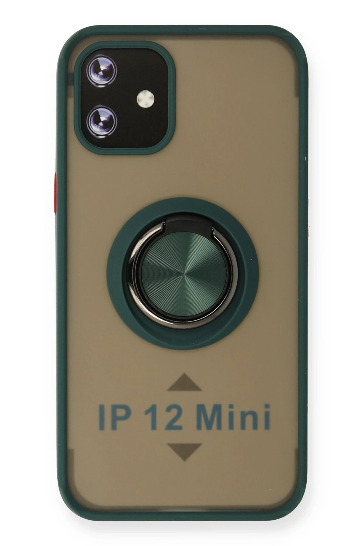 Newface iPhone 12 Mini Kılıf Montreal Yüzüklü Silikon Kapak - Yeşil