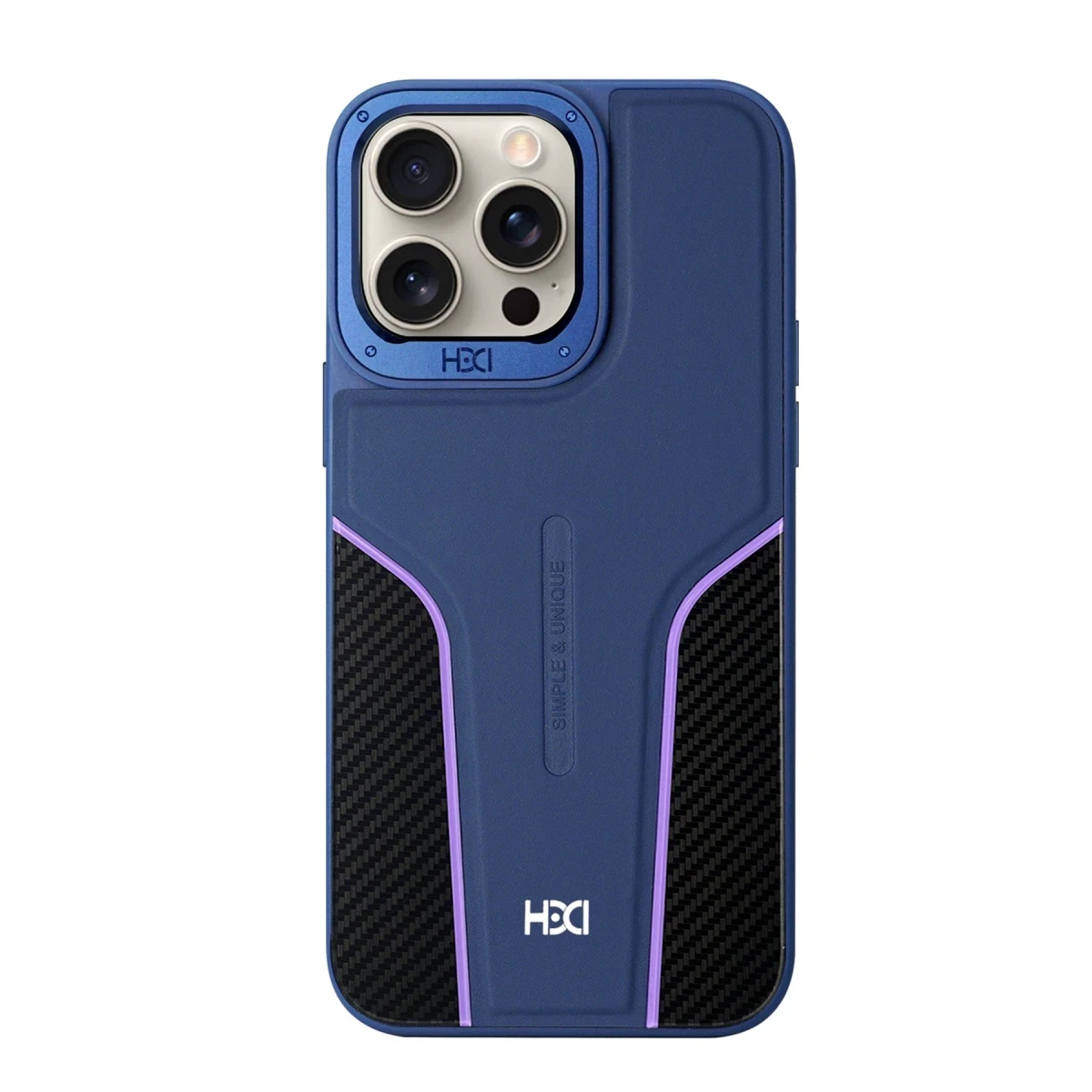HDD Apple iPhone 16 Pro Max HBC-264 Lambor Karbon Fiber Sport Kapak - Lacivert