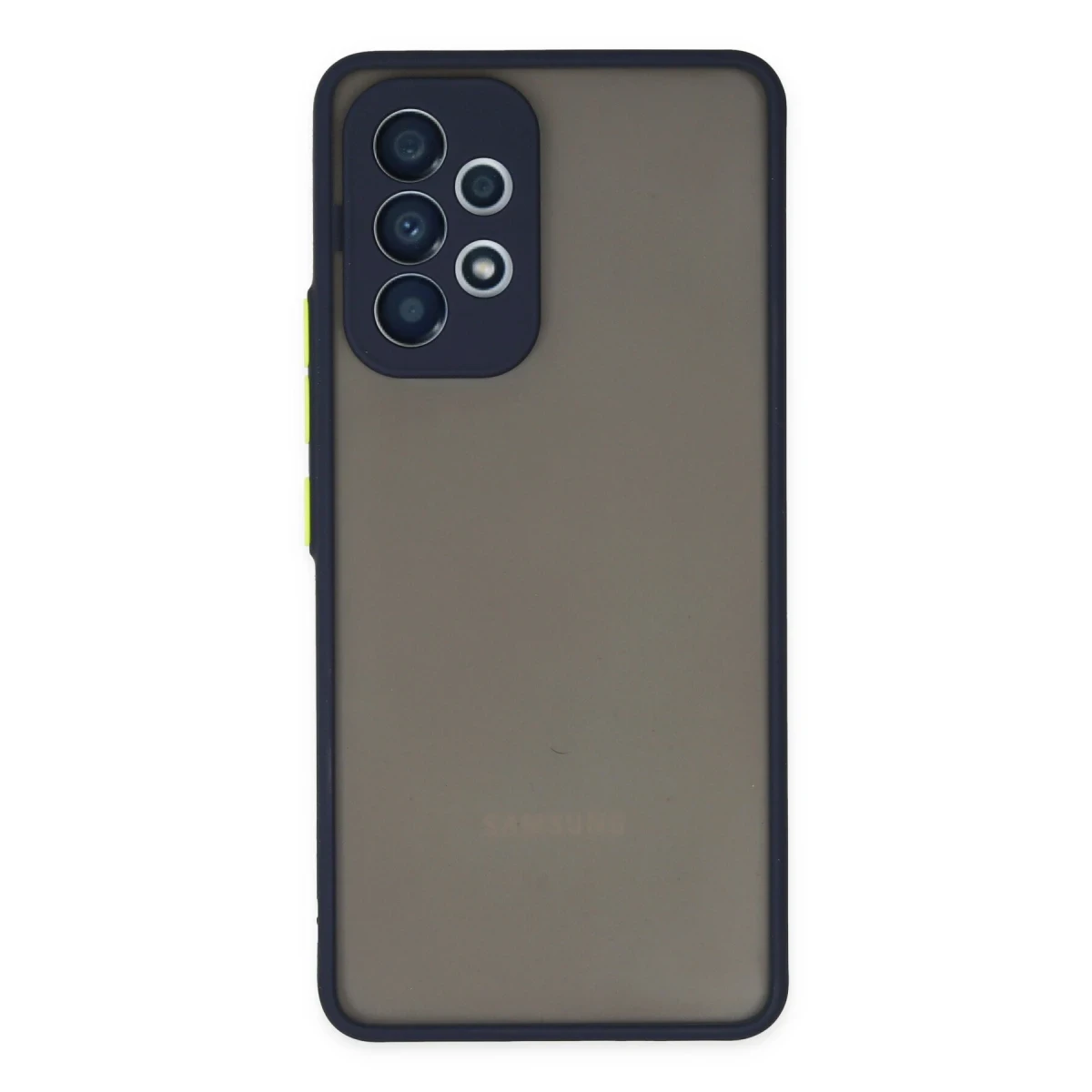 Newface Samsung Galaxy A73 5G Kılıf Montreal Silikon Kapak - Lacivert