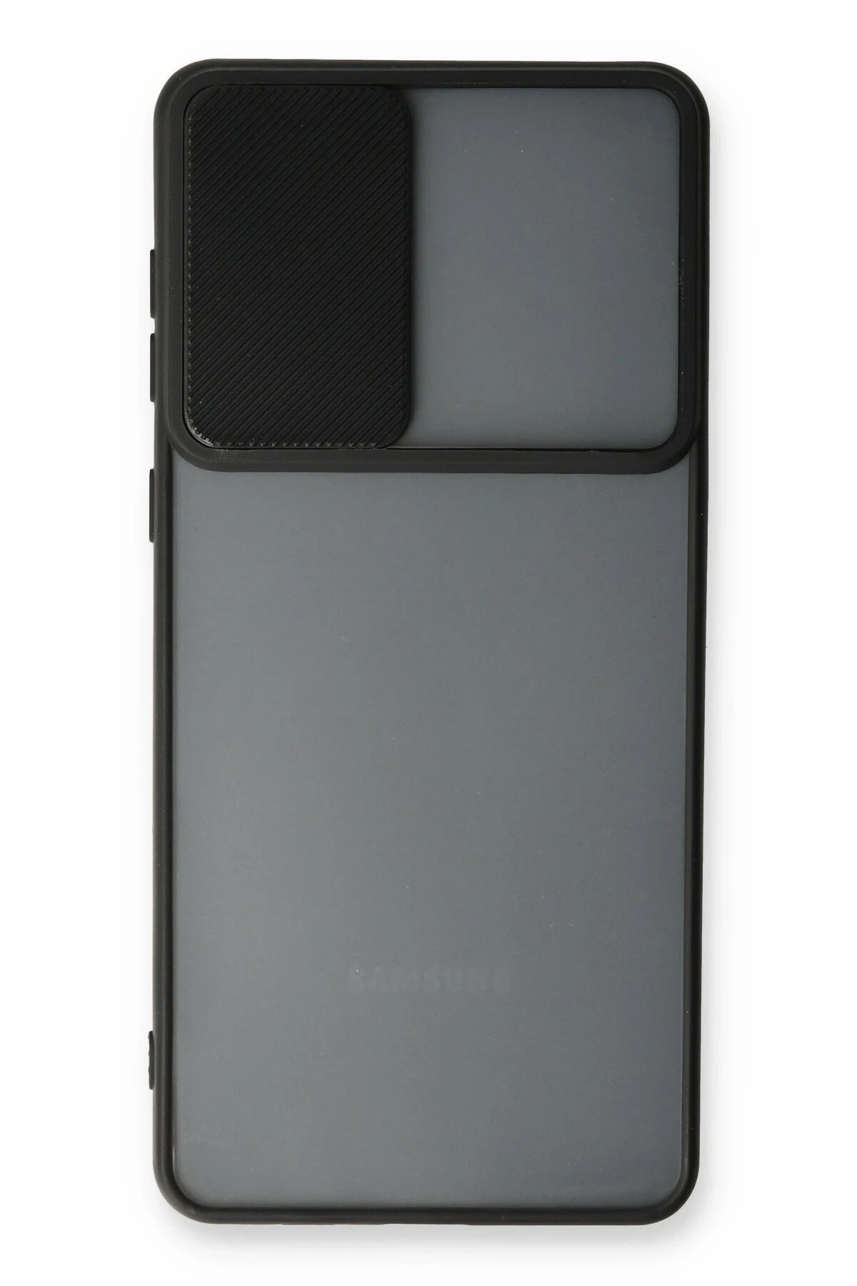 Newface Samsung Galaxy A73 5G Kılıf Palm Buzlu Kamera Sürgülü Silikon - Siyah