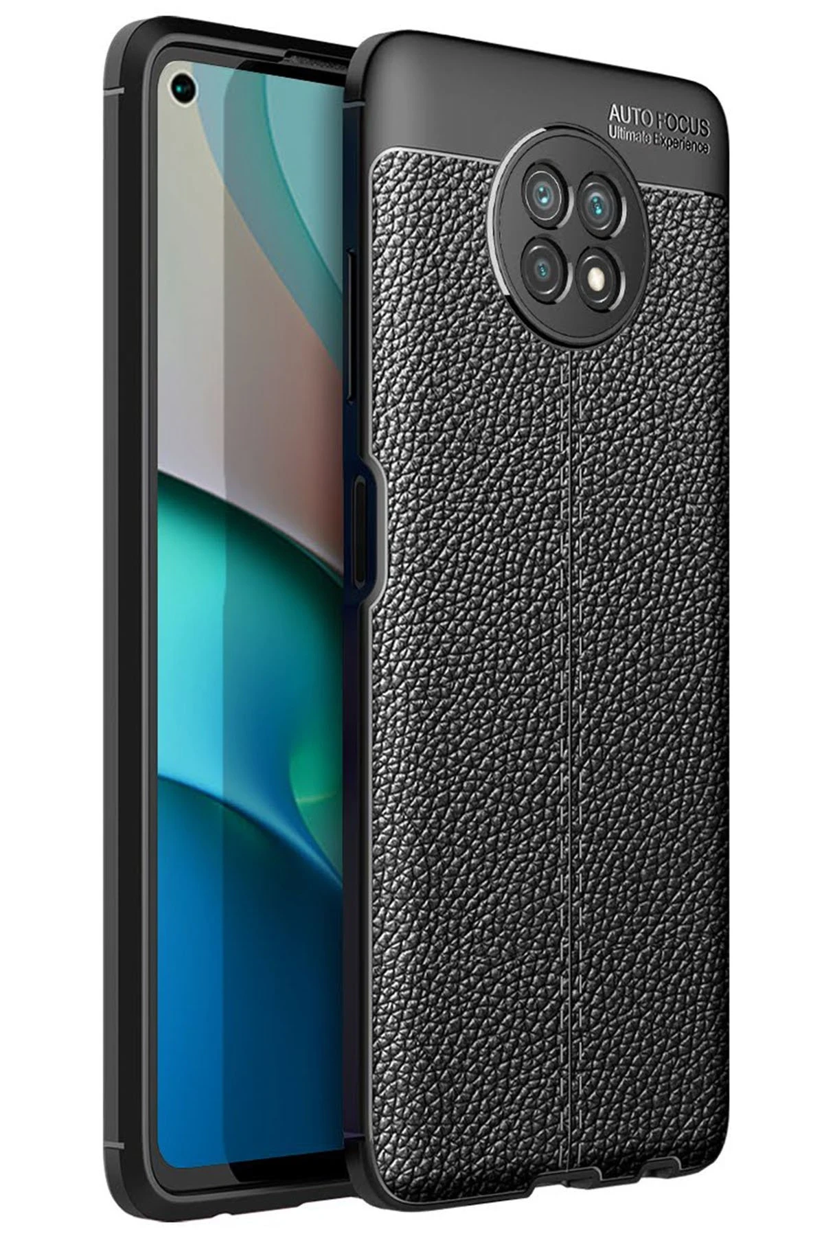 Newface Xiaomi Redmi Note 9 5G Kılıf Auto Focus Kapak - Siyah