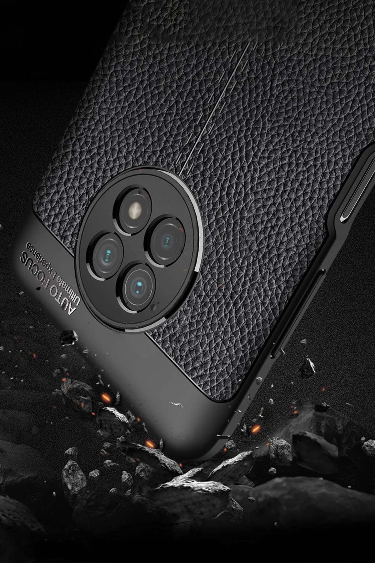 Newface Xiaomi Redmi Note 9 5G Kılıf Auto Focus Kapak - Kırmızı