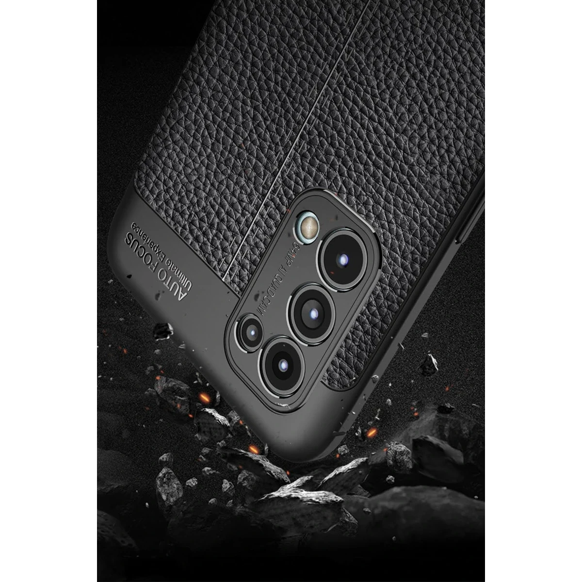 Newface Oppo Reno 5 Kılıf Auto Focus Kapak - Siyah