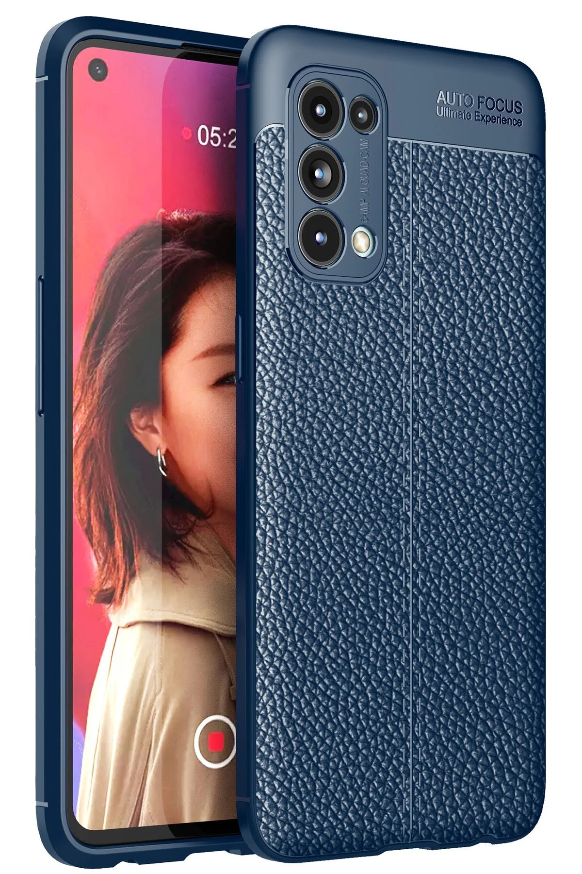 Newface Oppo Reno 5 Kılıf Auto Focus Kapak - Lacivert
