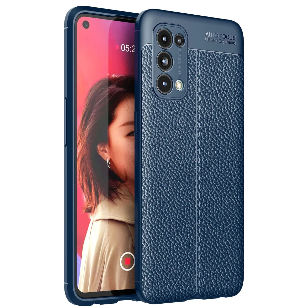 Newface Oppo Reno 5 Kılıf Auto Focus Kapak - Lacivert