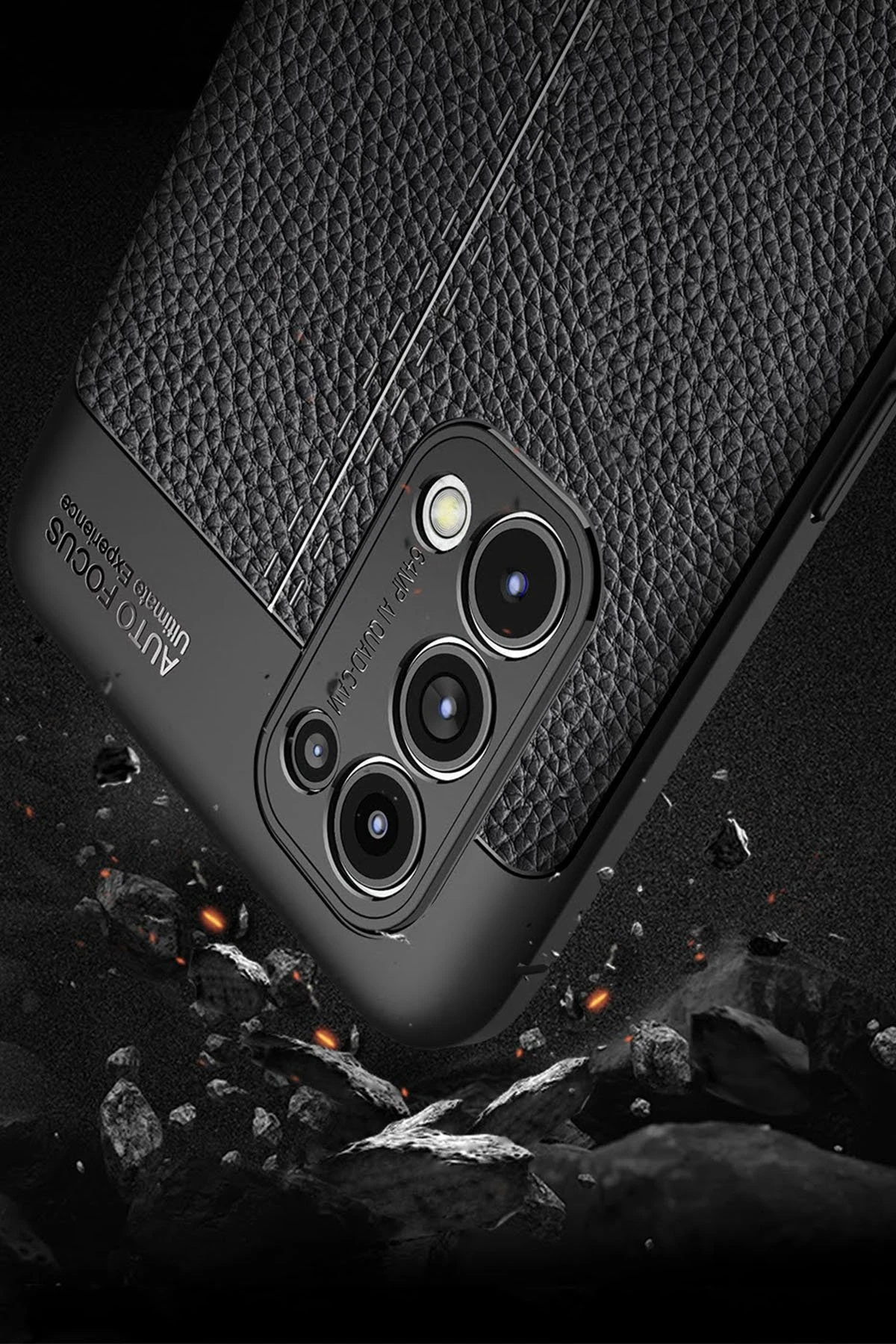 Newface Oppo Reno 5 Pro Kılıf Auto Focus Kapak - Siyah