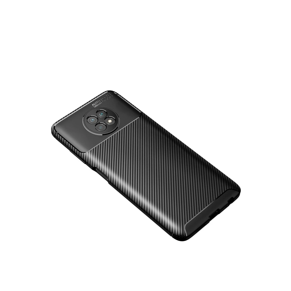 Xiaomi Redmi Note 9 5G Kılıf Auto Focus Karbon Kapak - Siyah