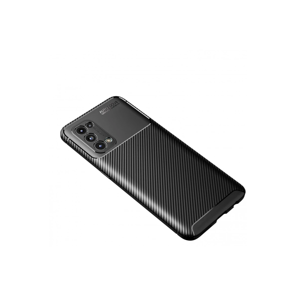 Newface Oppo Reno 5 Kılıf Auto Focus Karbon Kapak - Siyah