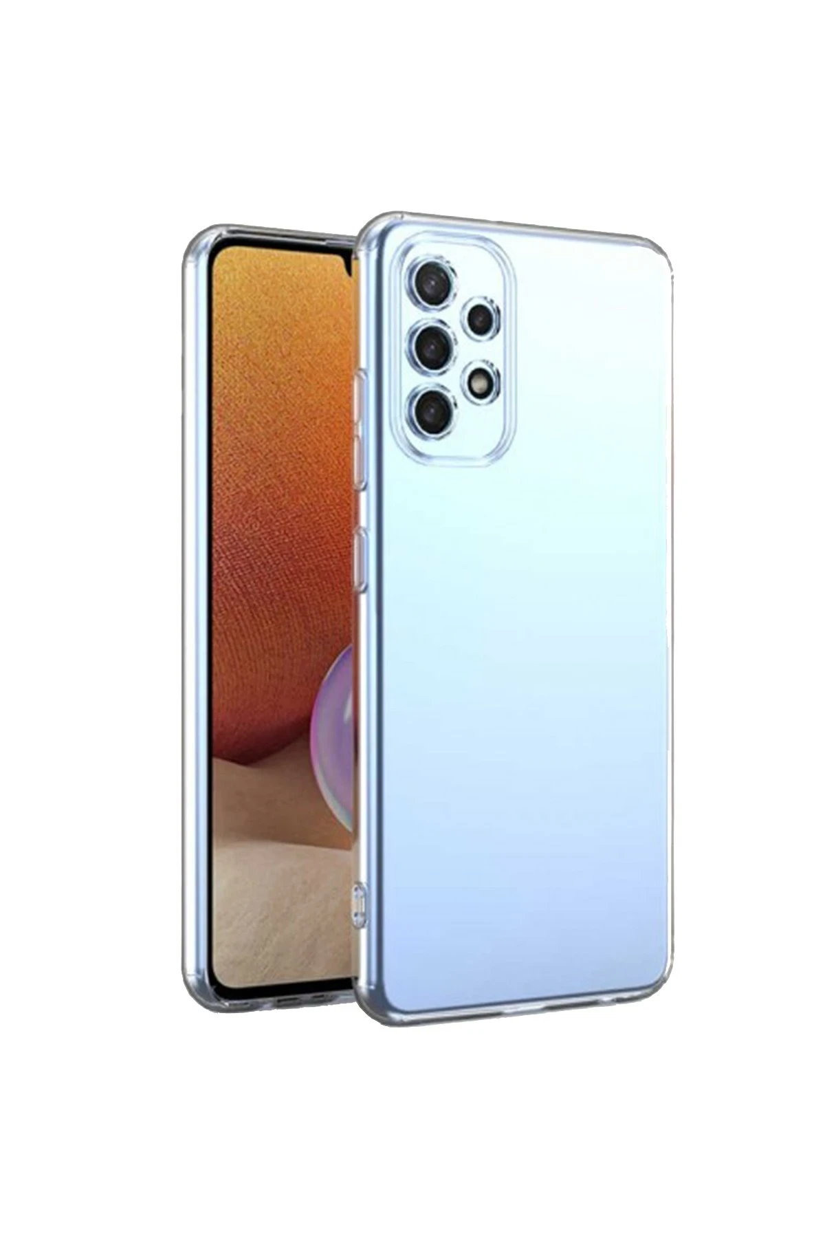 Newface Samsung Galaxy A73 5G Kılıf Lüx Şeffaf Silikon