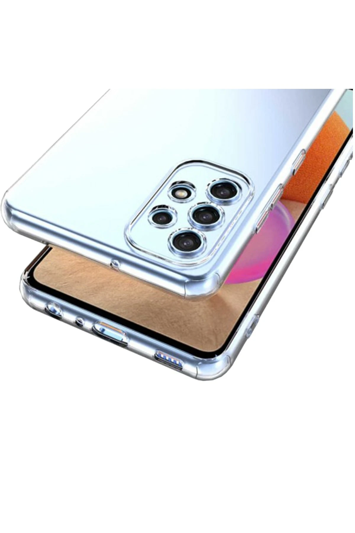 Newface Samsung Galaxy A73 5G Kılıf Lüx Şeffaf Silikon