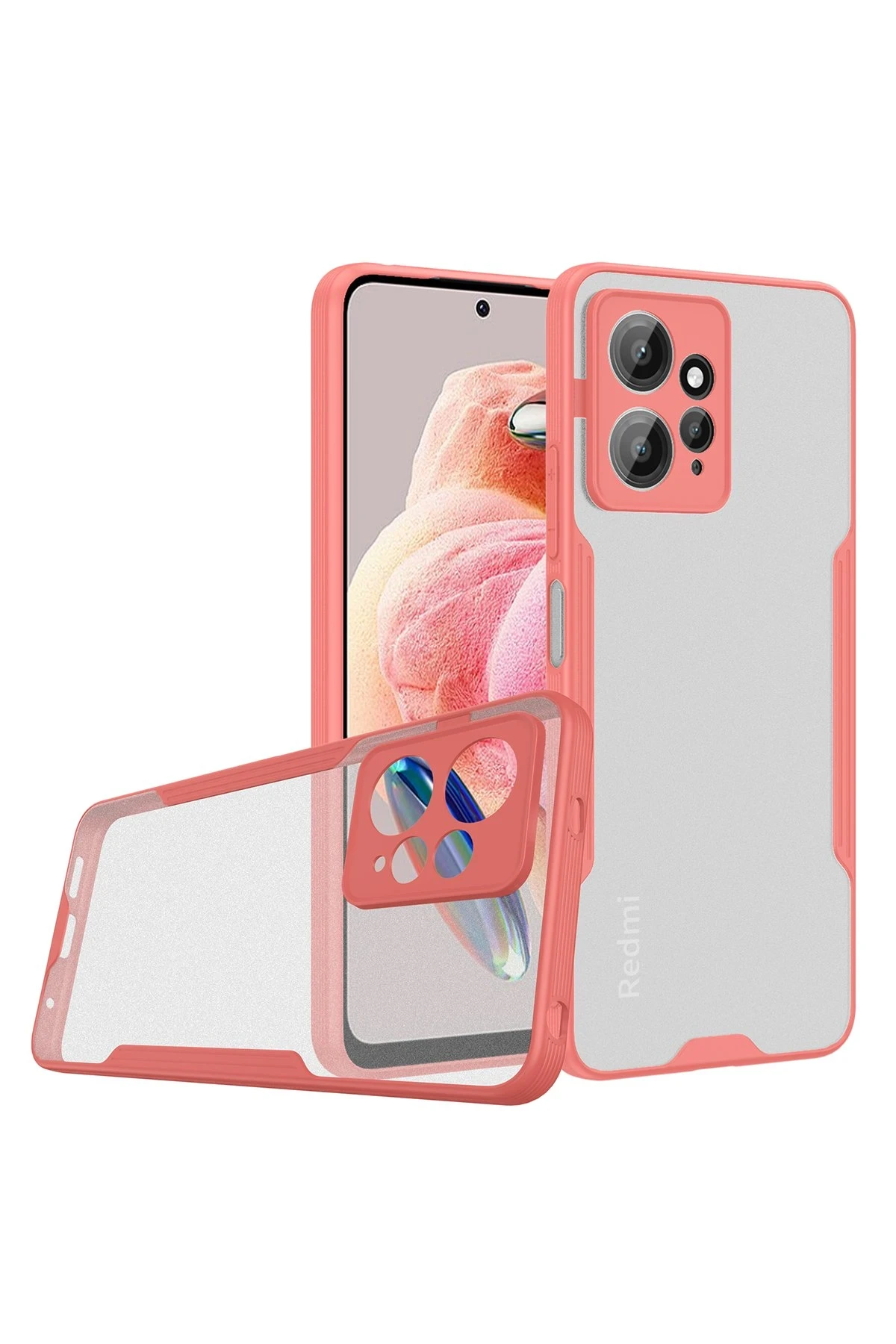 Newface Xiaomi Redmi Note 12 4G Kılıf Platin Silikon - Pembe