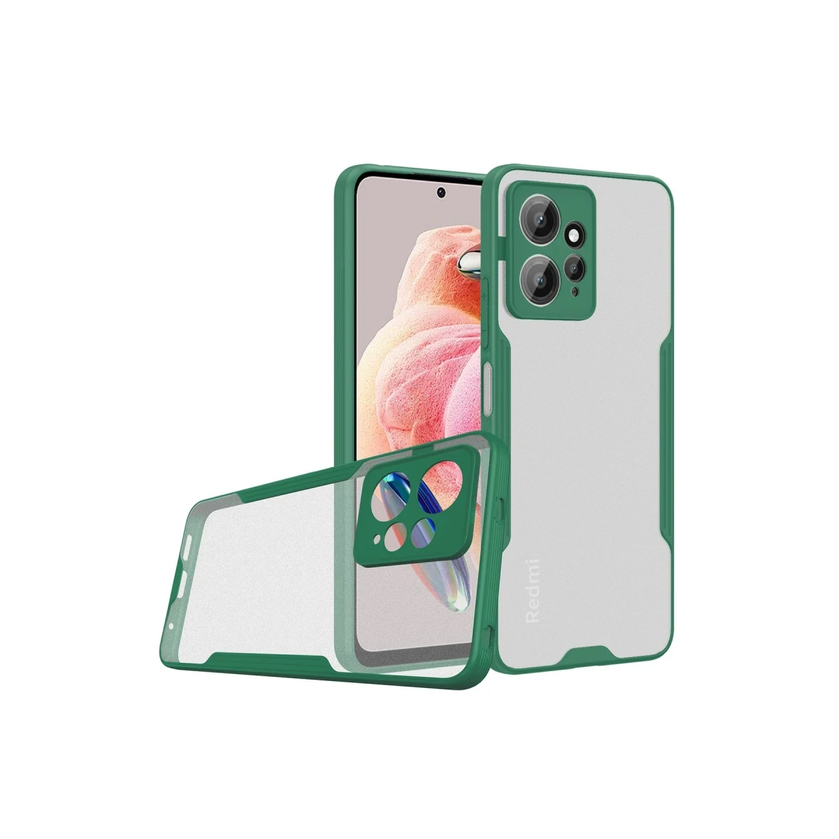 Newface Xiaomi Redmi Note 12 4G Kılıf Platin Silikon - Yeşil