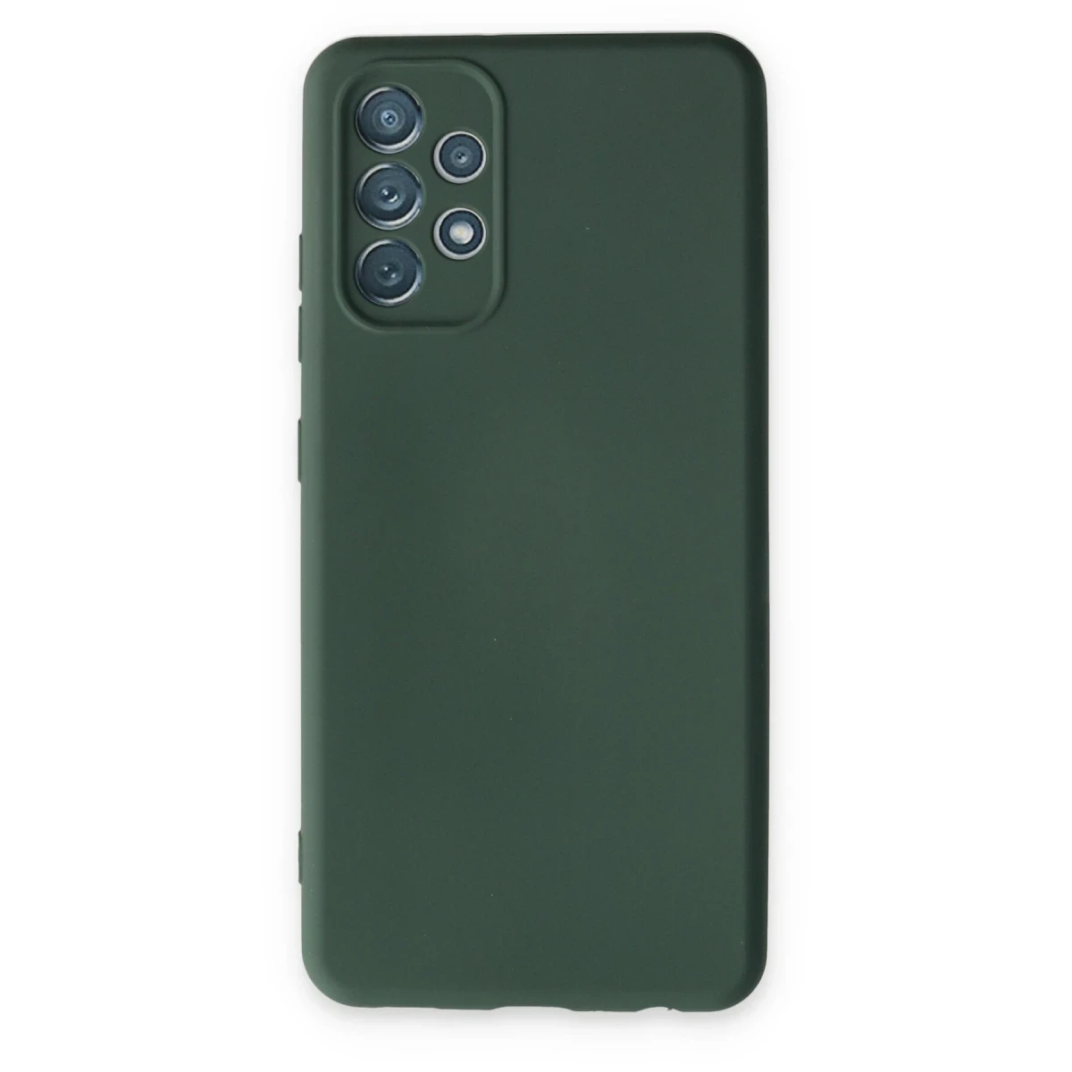 Newface Samsung Galaxy A13 4G Kılıf Nano içi Kadife Silikon - Koyu Yeşil